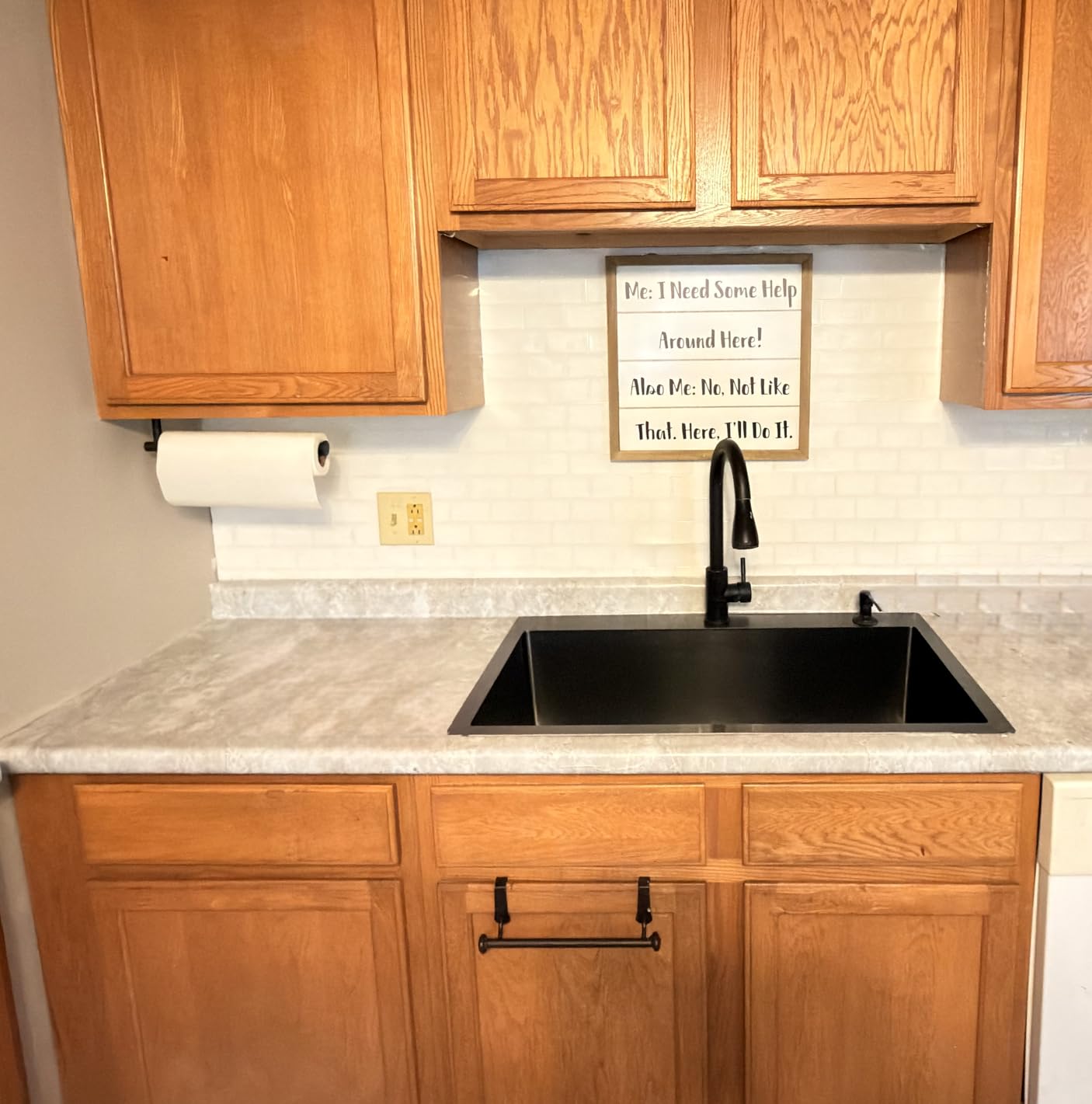 ATTOP 33 Inch Black Drop in Double Bowls Kitchen Sink, 33x22 Inch Nano Black Handmade Stainless Steel Double Drop in Kitchen Sink customer photo 1