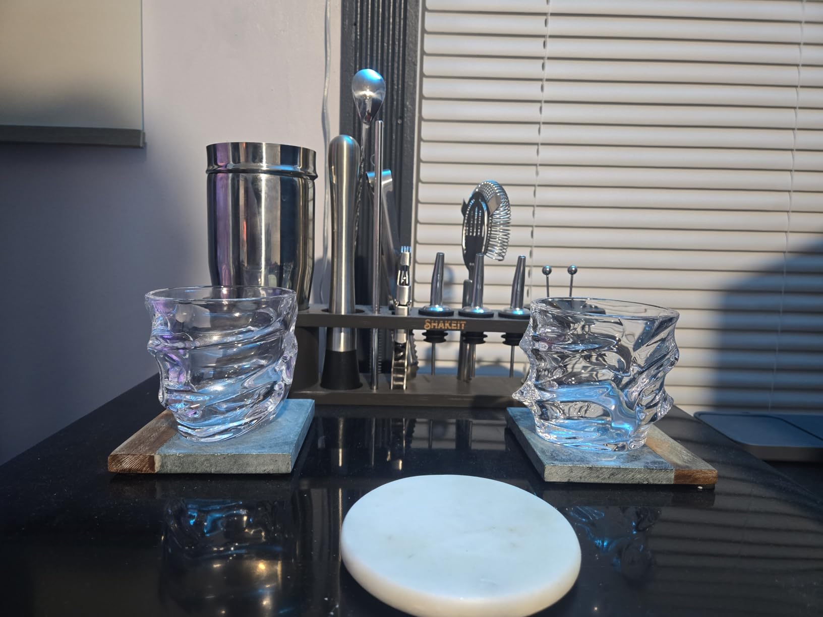 TSUKIGLASS® Storm Premium Japanese Crystal Whisky Glasses Set of 4 - Gift Ready Box, 100% Ultra Clarity Lead-Free Crystal, 10oz Tumblers for Bourbon, Scotch & Cocktails, Luxury Gift for Men customer photo 1