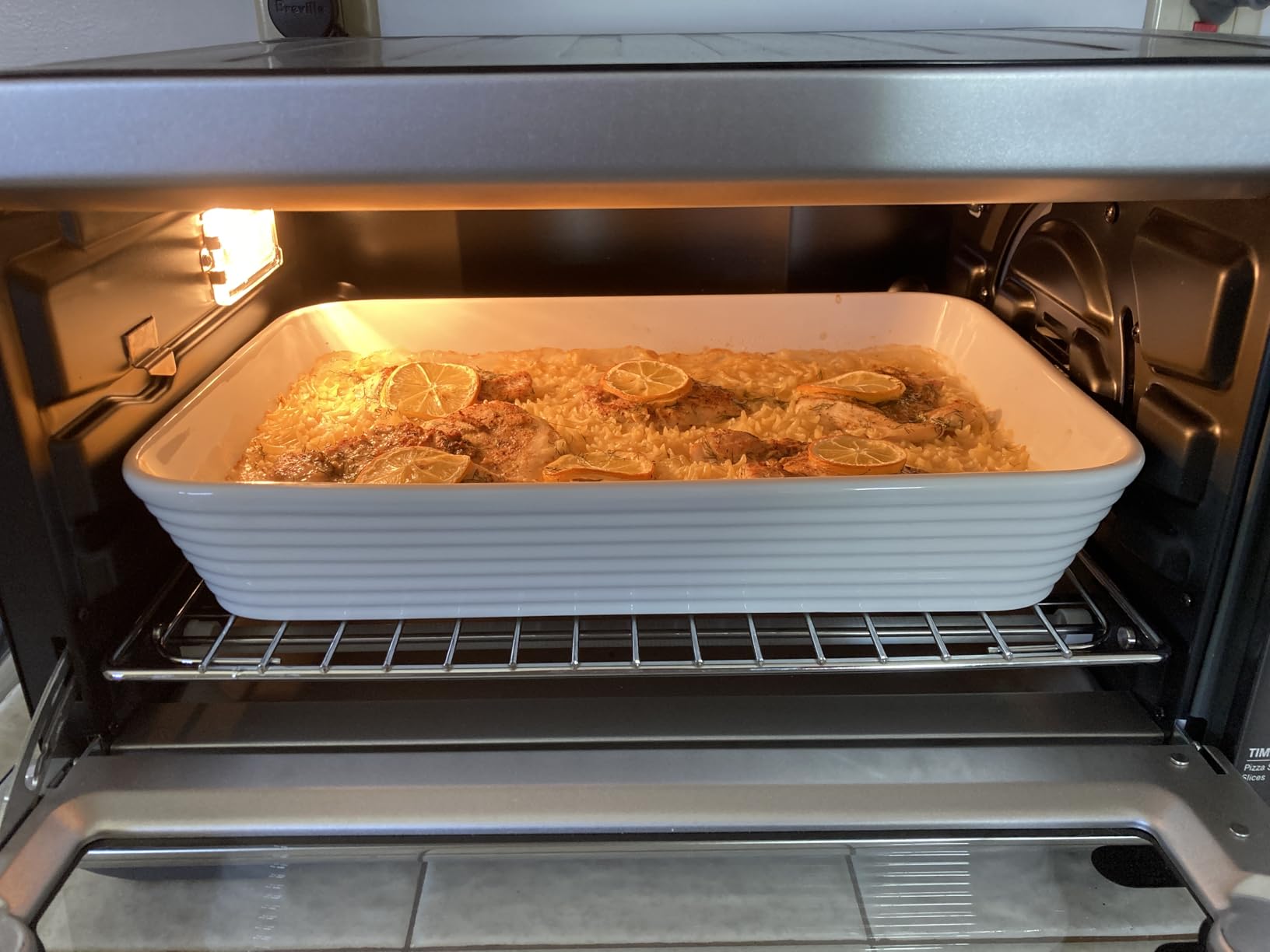 ONEMORE Baking Dishes for Oven, 9x13 Large Casserole Dishes for Oven with Roasting Racks, Rectangular Ceramic Baking Dish Set of 3 for Cooking & Serving, Deep Dish Lasagna Pan (3QT/2.1QT/1.3QT) customer photo 2
