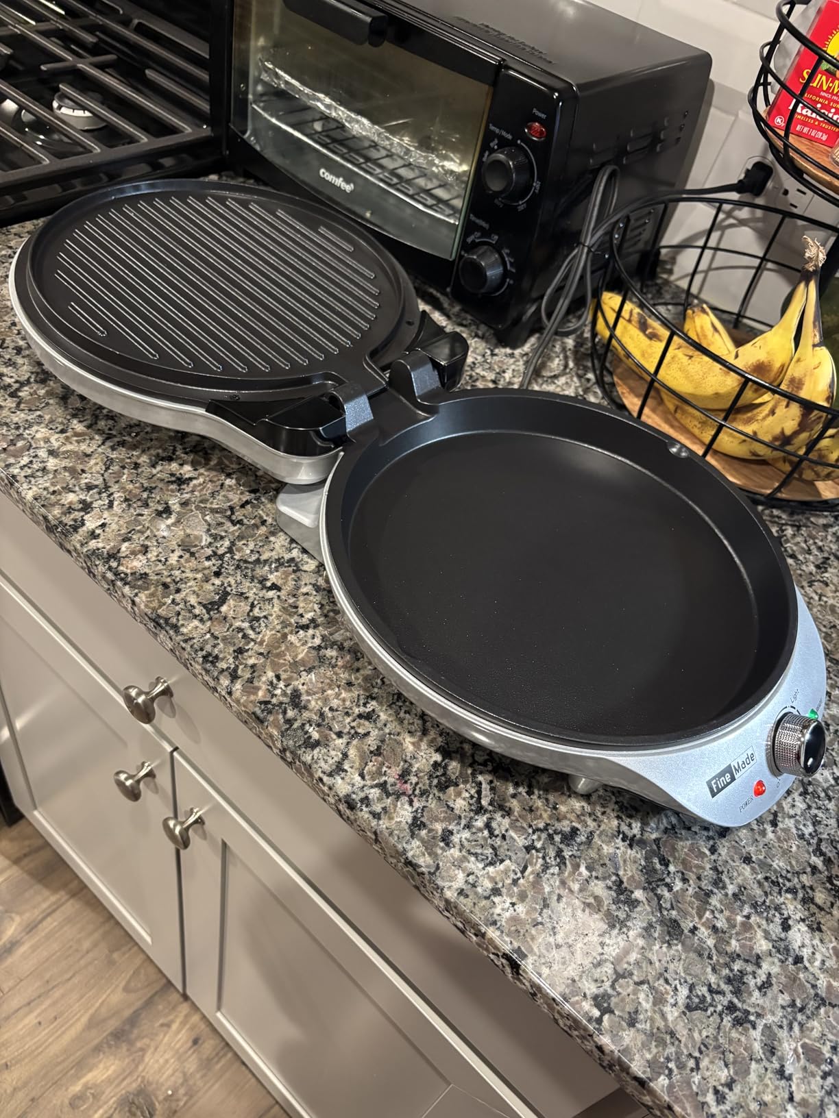Electric Griddle Nonstick, Multi-Funtional Quesadilla Maker 10 Inch, Electric Grill Indoor, Pancake Griddle & Pan, Smokeless Indoor Grill, Silver customer photo 1