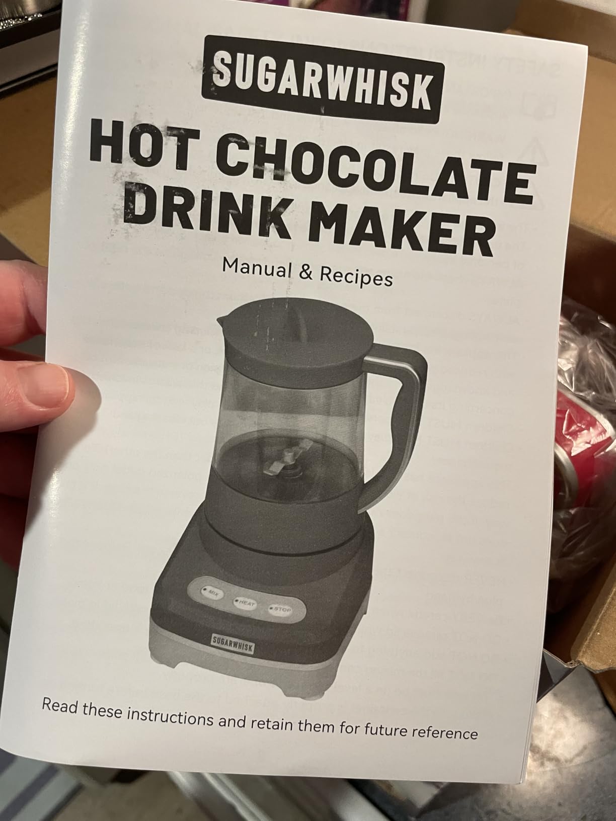 29 Oz Hot Chocolate Maker Machine, Electric Milk Frother and Steamer, Hot Cocoa Maker Machine for Hot Chocolate Bar, Detachable Pitcher, 2 Speed Mode, 3.5 Cups, Red customer photo 2