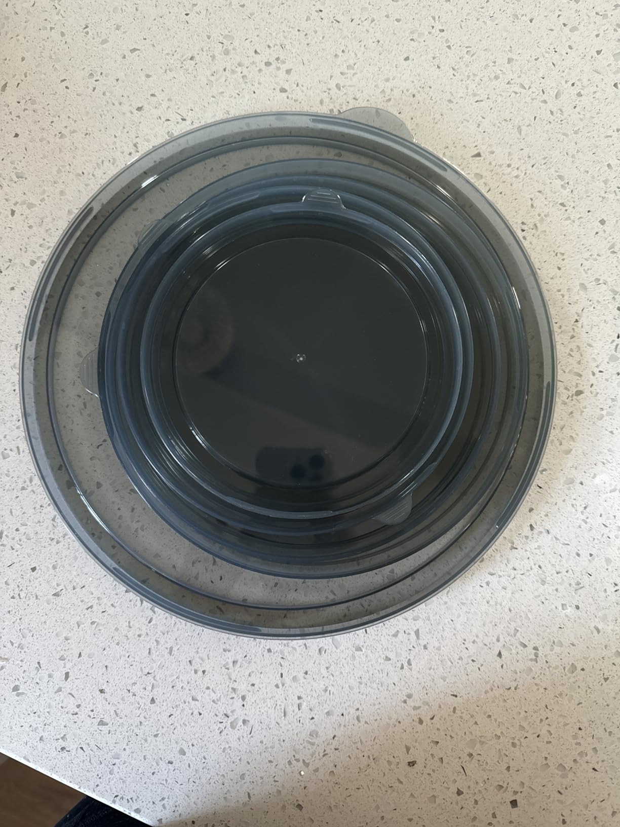 Glass Mixing Bowls with Lids Set of 5 (4.78QT, 2.2QT, 1.7QT, 1.1QT, 0.85QT), Thick Glass Nesting Bowls for Kitchen Baking, Cooking Prep, Storage, Serving, Large Salad Bowls customer photo 1