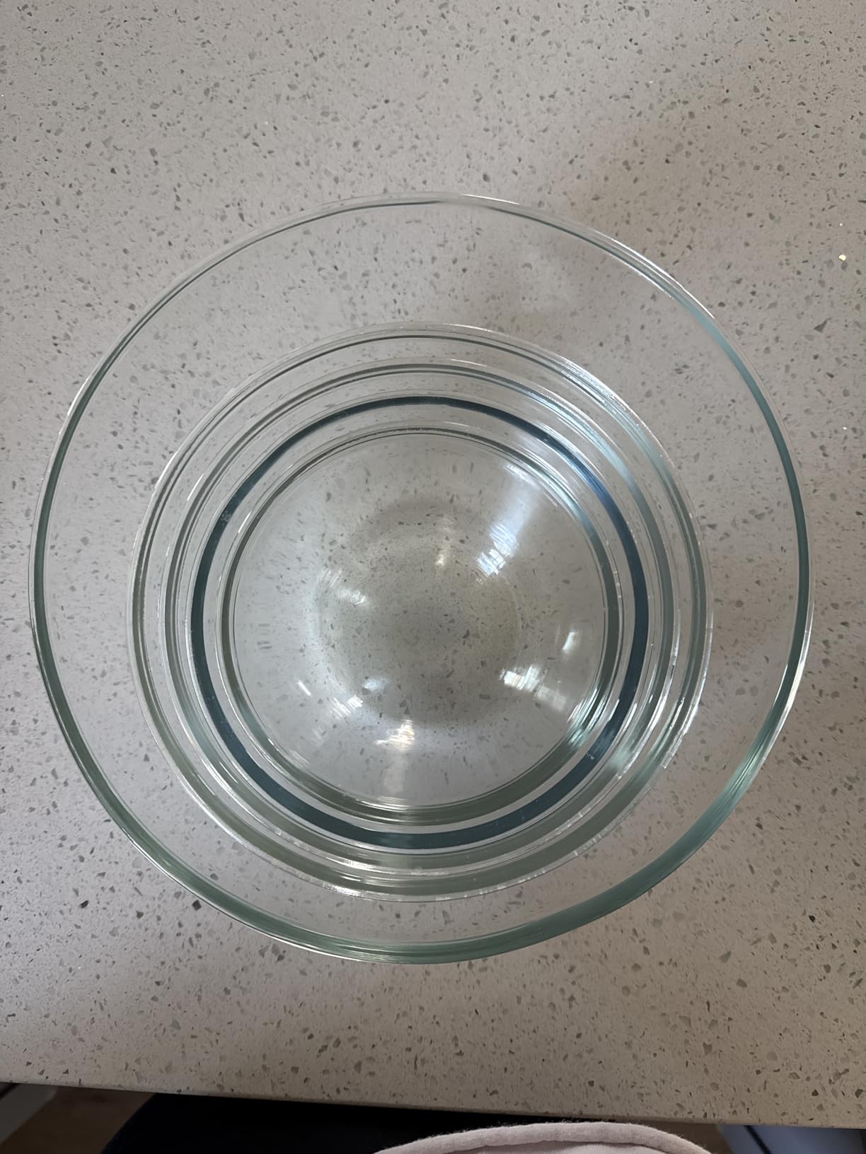Glass Mixing Bowls with Lids Set of 5 (4.78QT, 2.2QT, 1.7QT, 1.1QT, 0.85QT), Thick Glass Nesting Bowls for Kitchen Baking, Cooking Prep, Storage, Serving, Large Salad Bowls customer photo 2