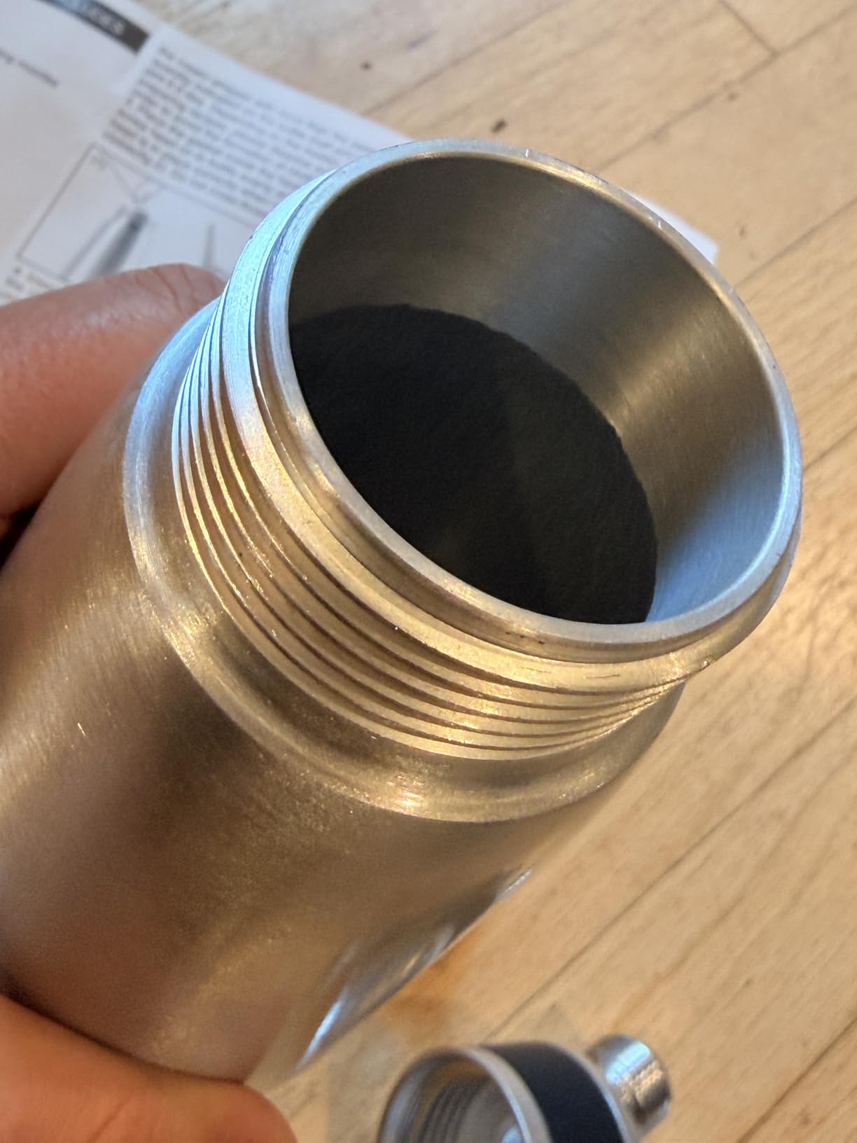 ENLOY Professional Aluminum Whipped Cream Dispenser, 500 mL/1 Pint, Whipped Cream Maker Canister with 8 Decorating Nozzles & Cleaning Brush customer photo 2