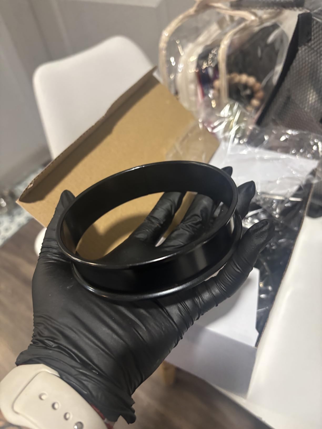Tart Ring, 16 Packs of Food-Grade Stainless Steel Perforated Tart Rings. A Combination of 3.15 Inches and 2.36 Inches. customer photo 2