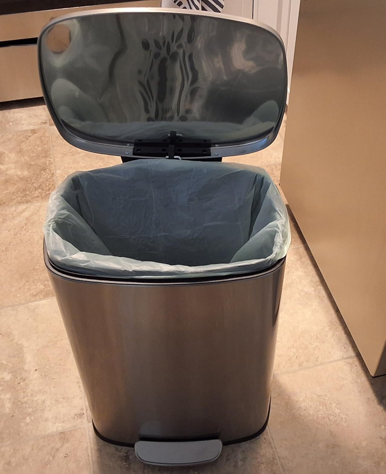 Garvee Step-on Stainless Steel Kitchen Trash Can - 13 Gal / 50 L Large Capacity, Rustproof Metal Garbage Bin with Soft Close Lid, Removable Inner Bucket & Rear Handle customer photo 2