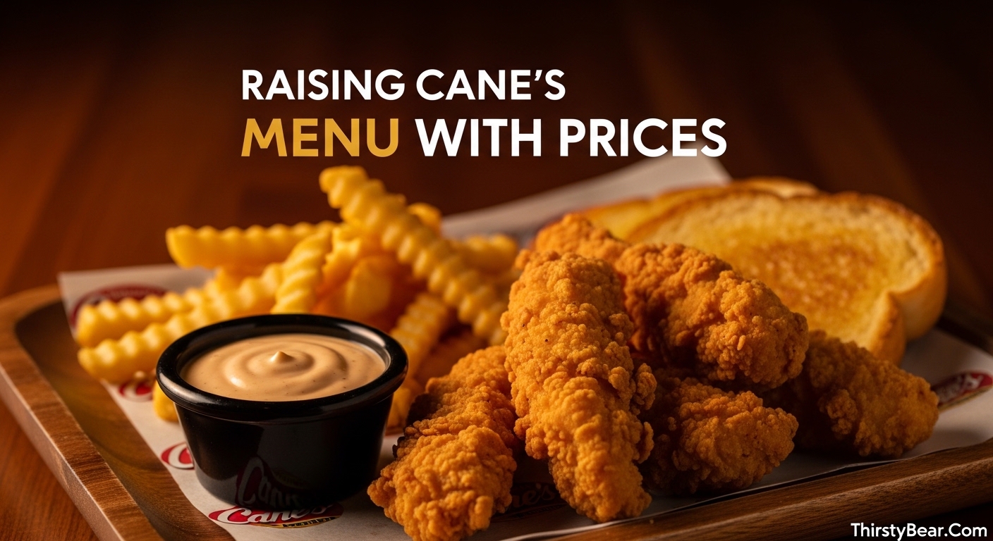 Raising Cane's Menu With Prices
