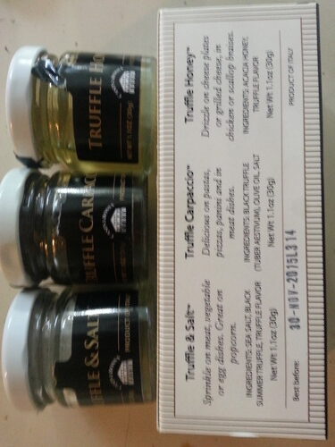 Casina Rossa Truffles Trio Pack: Truffle Carpaccio - Truffle Honey - Truffle & Salt, 3 x 1 oz. customer photo 1