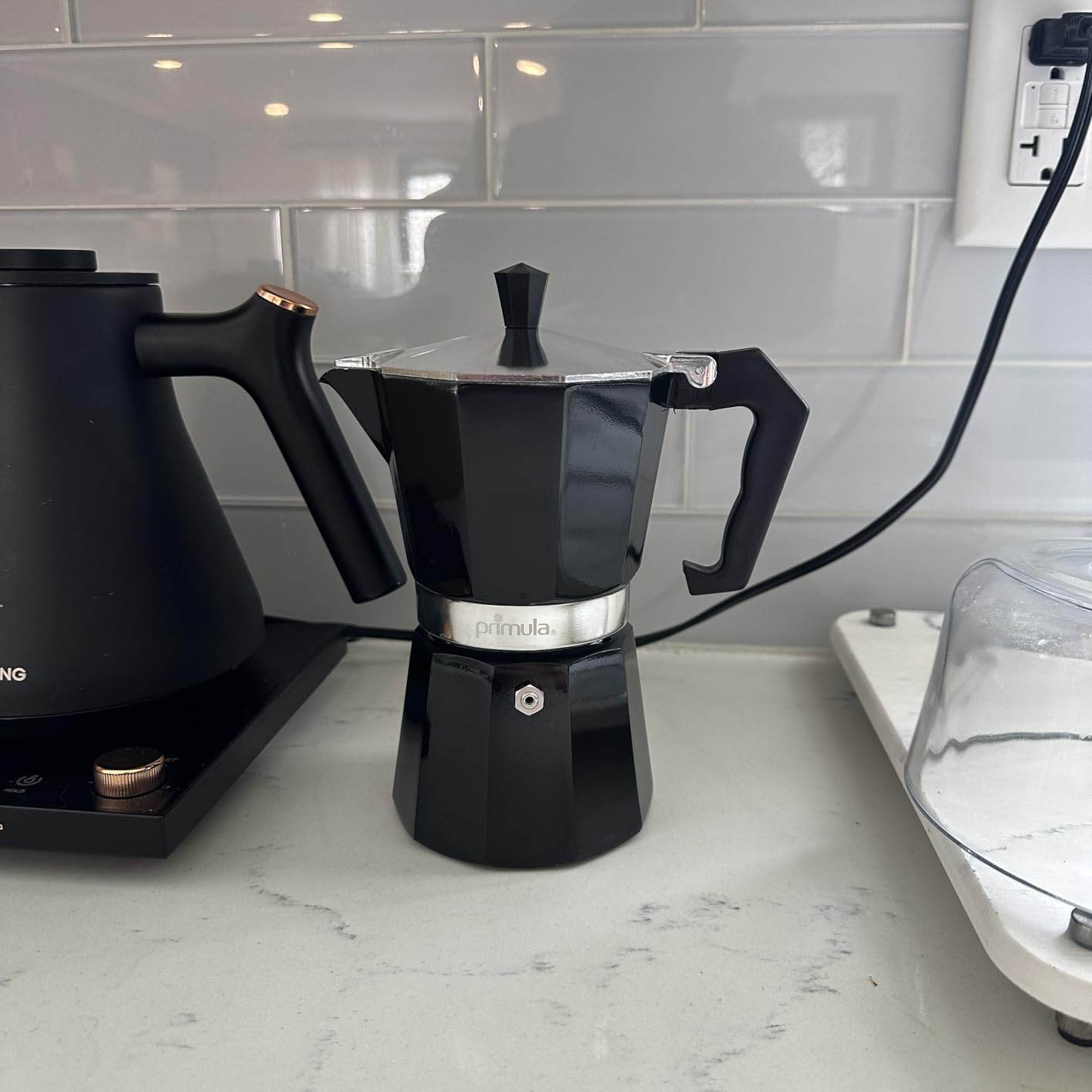 Primula Classic Stovetop Espresso and Coffee Maker, Moka Pot for Italian and Cuban Café Brewing, Greca Coffee Maker, Cafeteras, 6 Espresso Cups, Silver customer photo 1