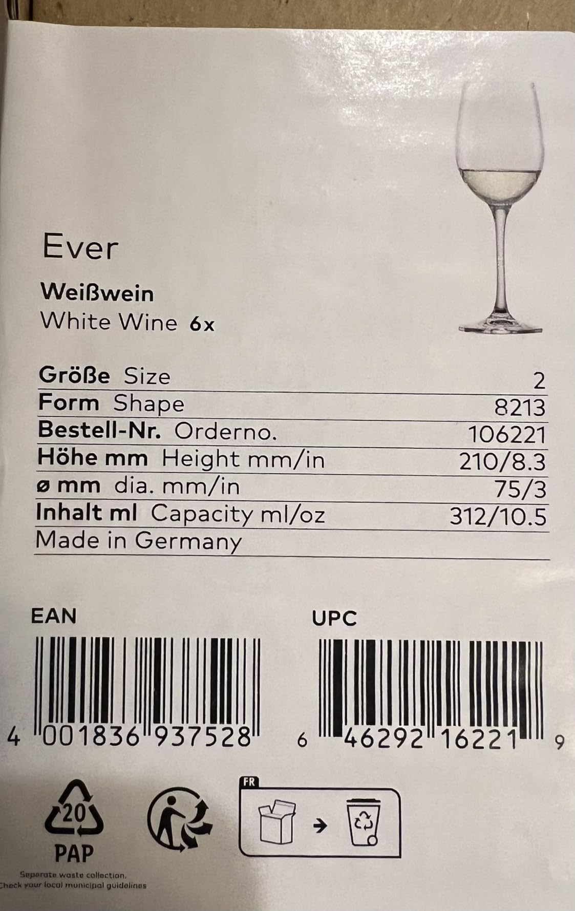 SCHOTT ZWIESEL Classico Bordeaux Red Wine Glass (Set of 6), Dishwasher-Safe Tritan Crystal Glasses, Made in Germany customer photo 2