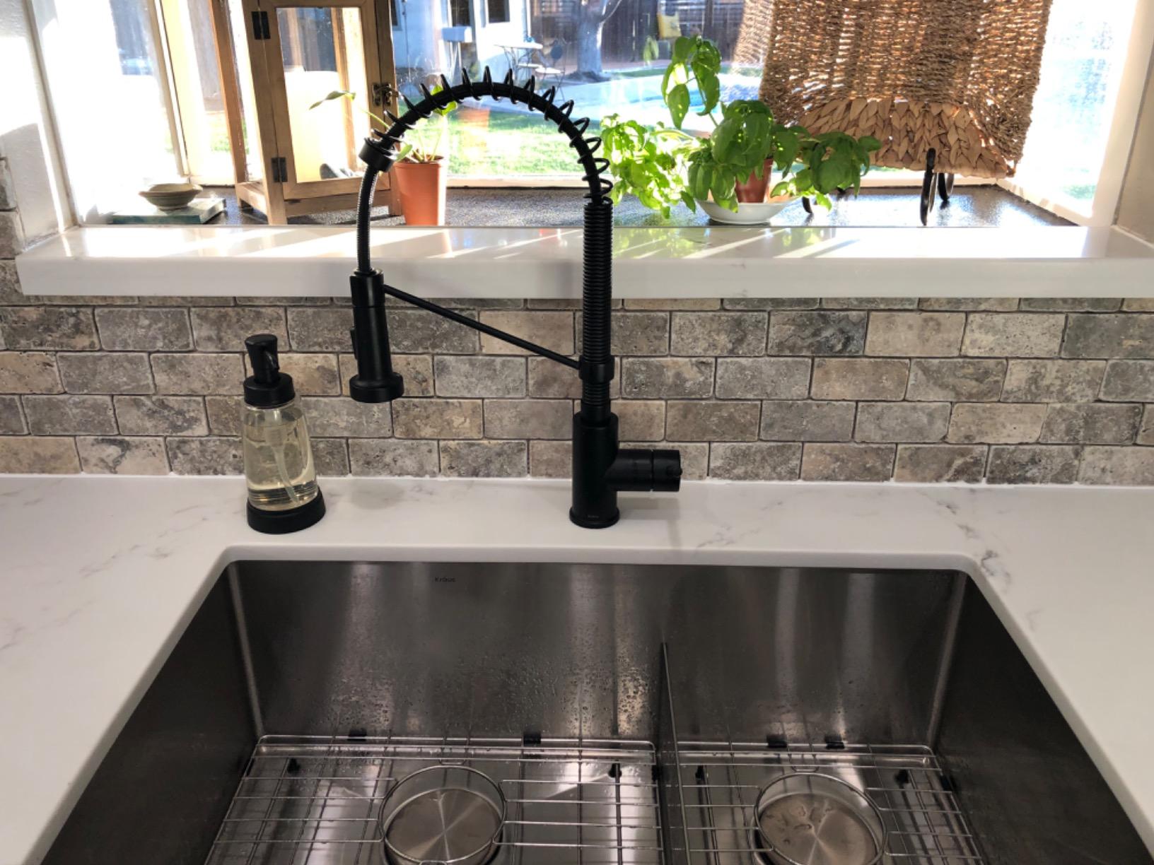 Kraus Kitchen Sinks Undermount - 33 Inch Stainless Steel Kitchen Sink, 60/40 Double Bowl, 16 Gauge, Model KHU103-33 customer photo 2