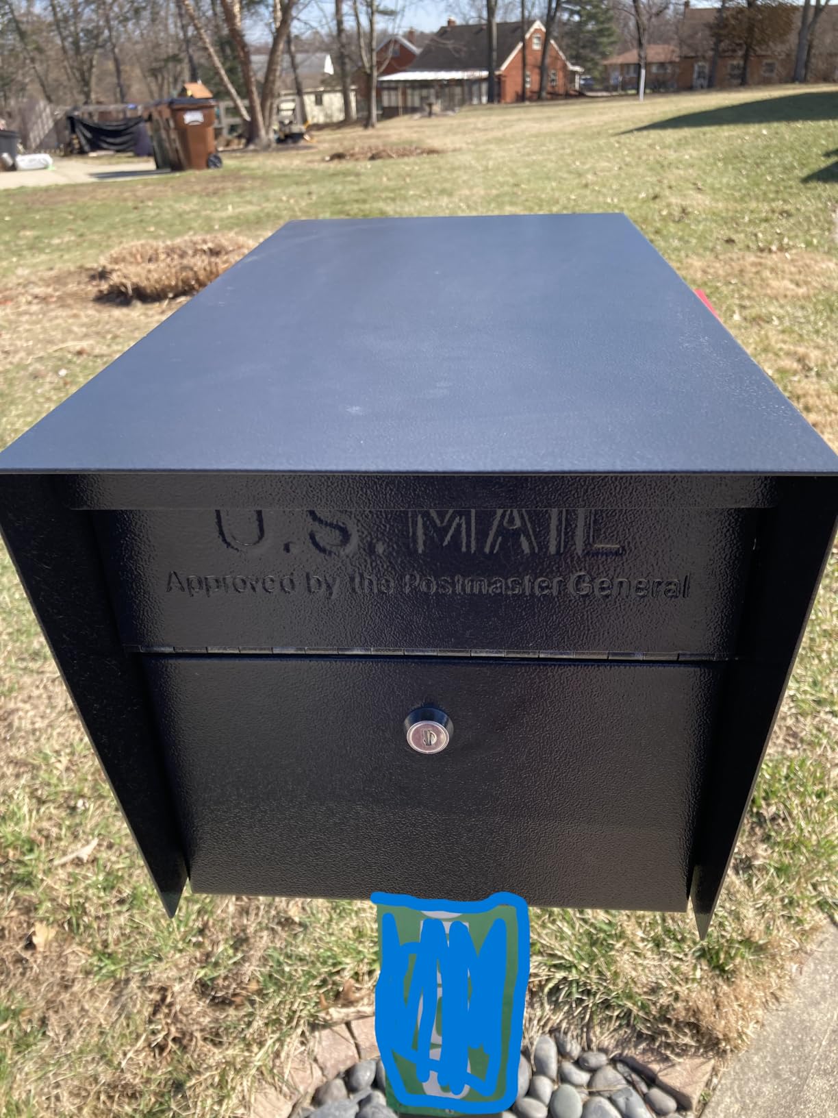 Mail Boss 7506 Mail Manager Curbside Locking Security Mailbox, Black, Large customer photo 1