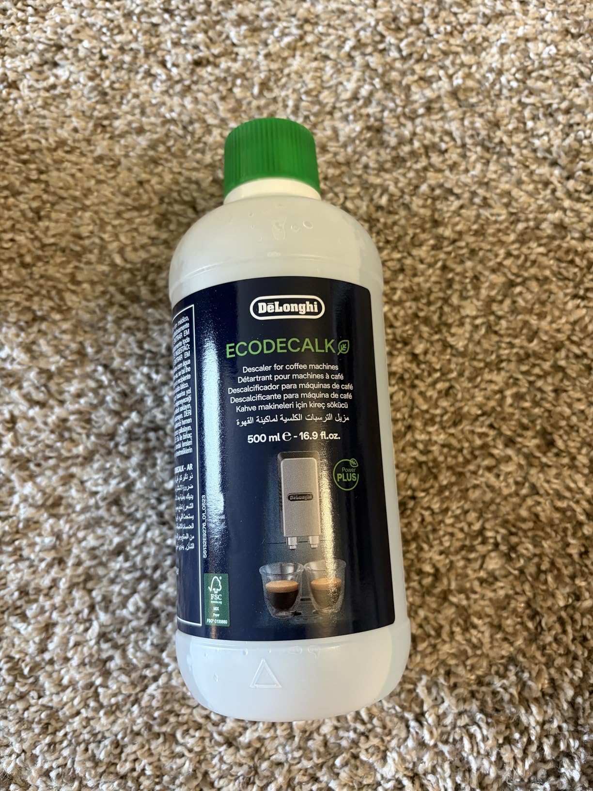 De'Longhi EcoDecalk Descaler, Universal Descaling Solution for Coffee & Espresso Machines, 16.90 oz (5 uses) customer photo 1