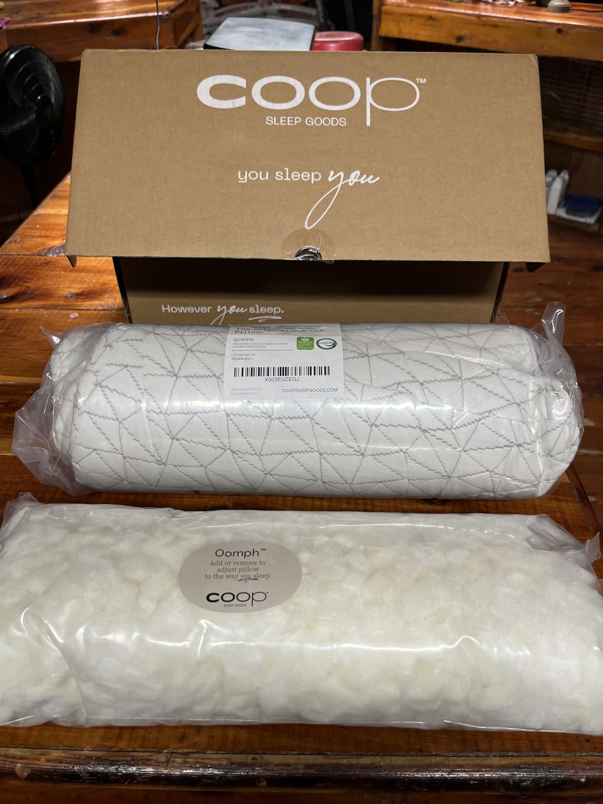 Coop Home Goods Original Adjustable Pillow, Queen Size Bed Pillows for Sleeping, Cross Cut Memory Foam Pillows customer photo 2