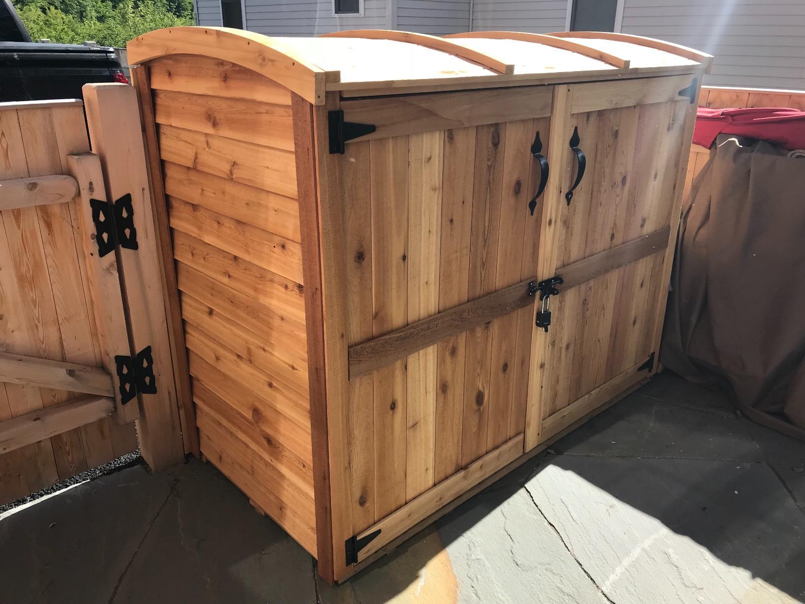 Outdoor Living Today 6x3 Western Red Cedar Oscar Waste Management Shed customer photo 1