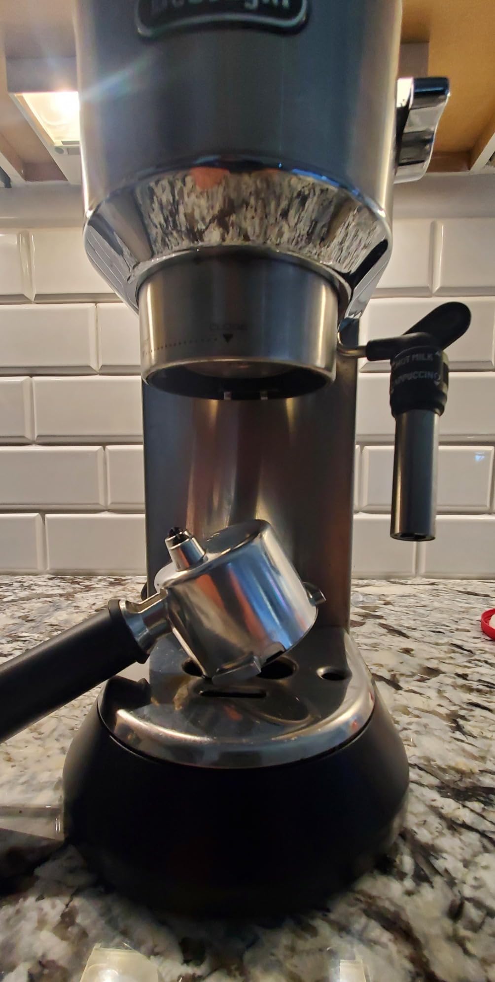 De'Longhi Dedica Espresso Machine with Manual Milk Frother, 15-Bar Pump, Stainless Steel customer photo 1