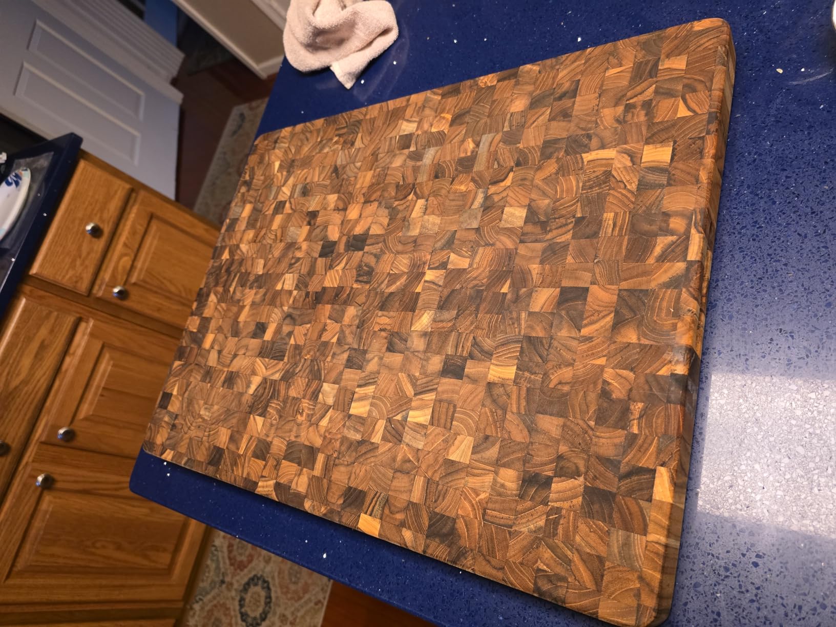 Teakhaus Butcher Block Cutting Board - Large Wooden Cutting Board - End Grain Wood, Knife Friendly - FSC Certified customer photo 1