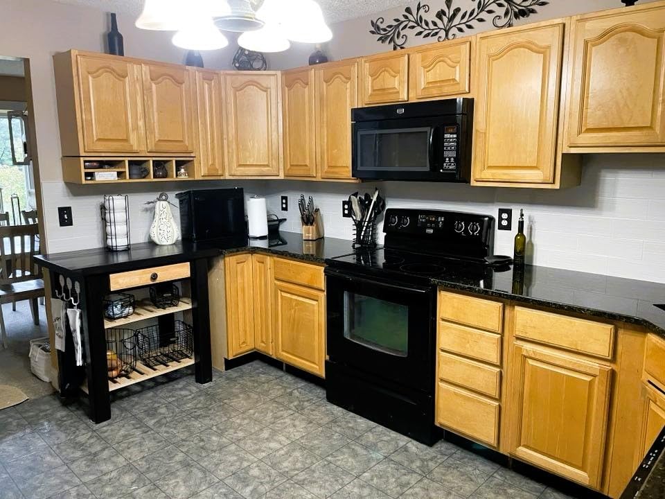 International Concepts Modern Wood Kitchen Island in Natural customer photo 1