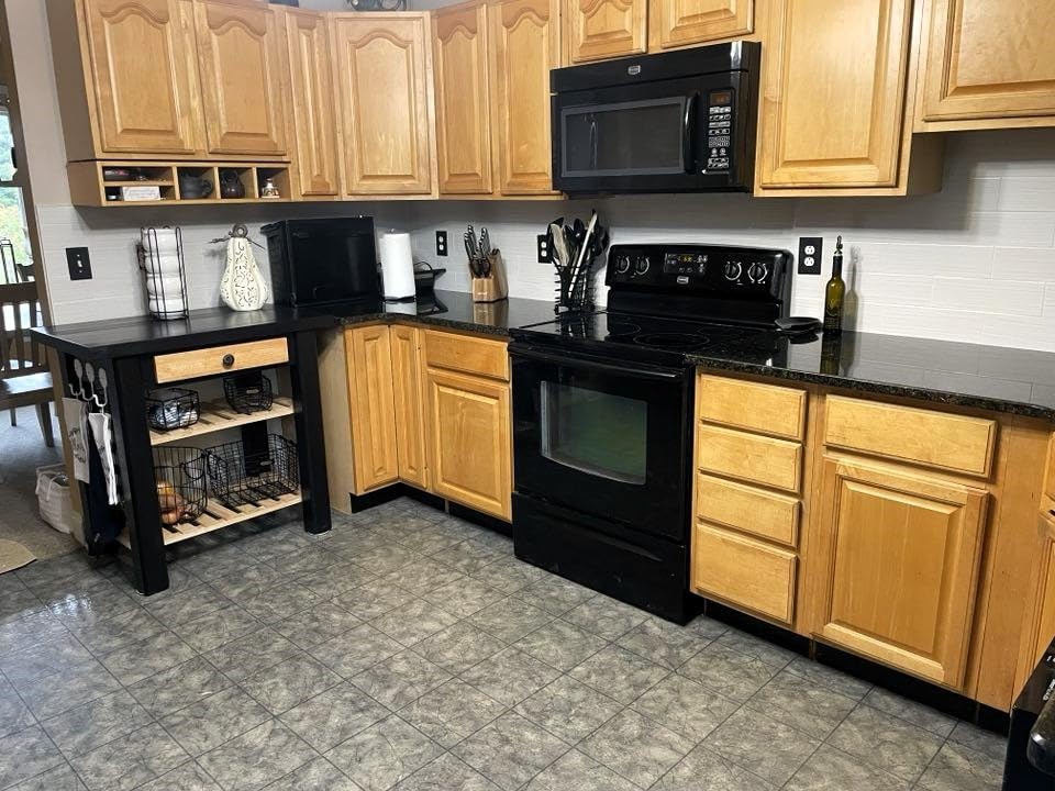International Concepts Modern Wood Kitchen Island in Natural customer photo 2