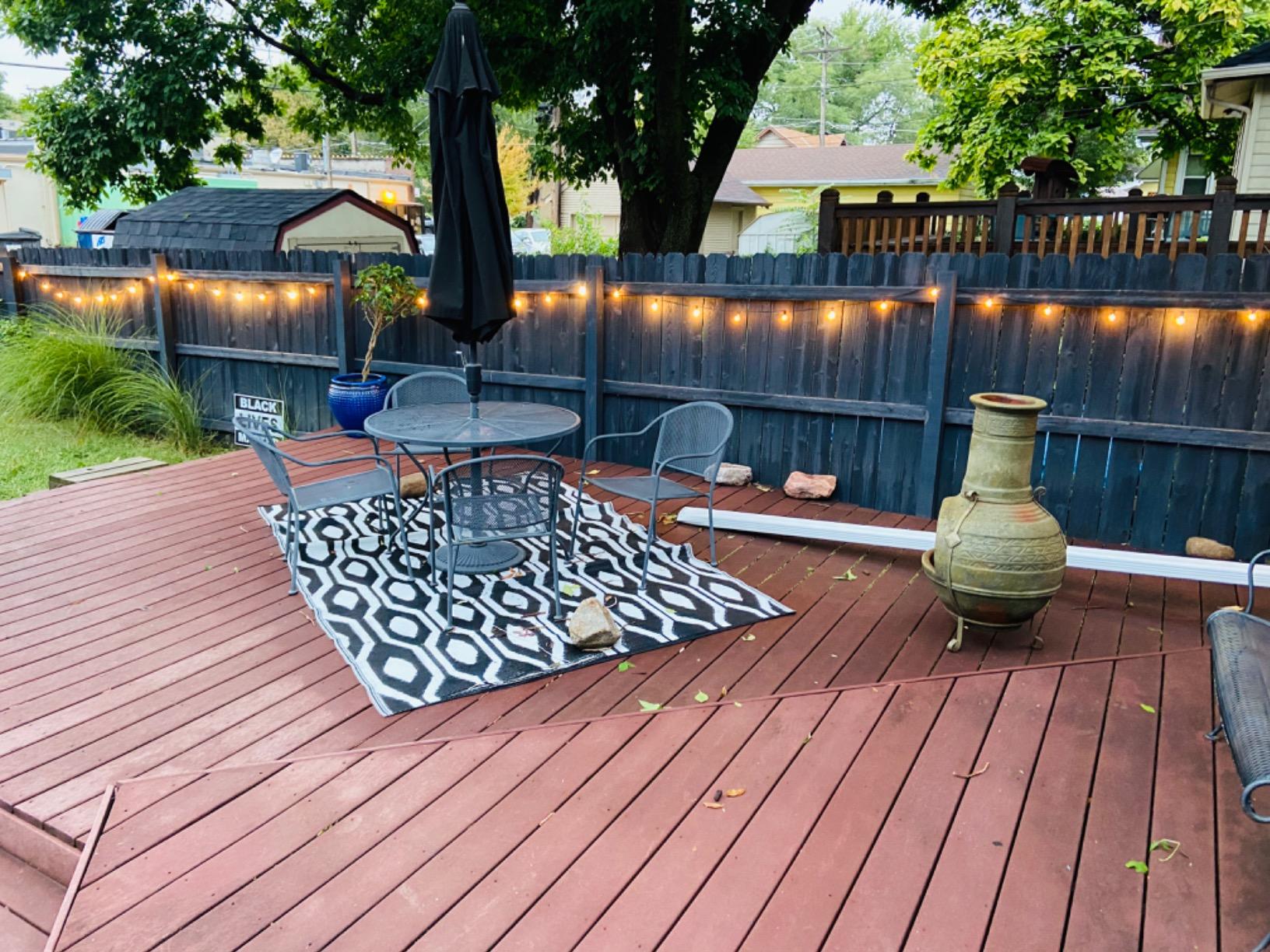 Brightown Outdoor String Lights 29 Feet G40 LED Patio Lights, Plug-in, 13 Plastic Edison Bulbs(1 Spare), Waterproof Connectable Hanging Light for Backyard Porch Balcony Party Decor, E12 Base, Black customer photo 1