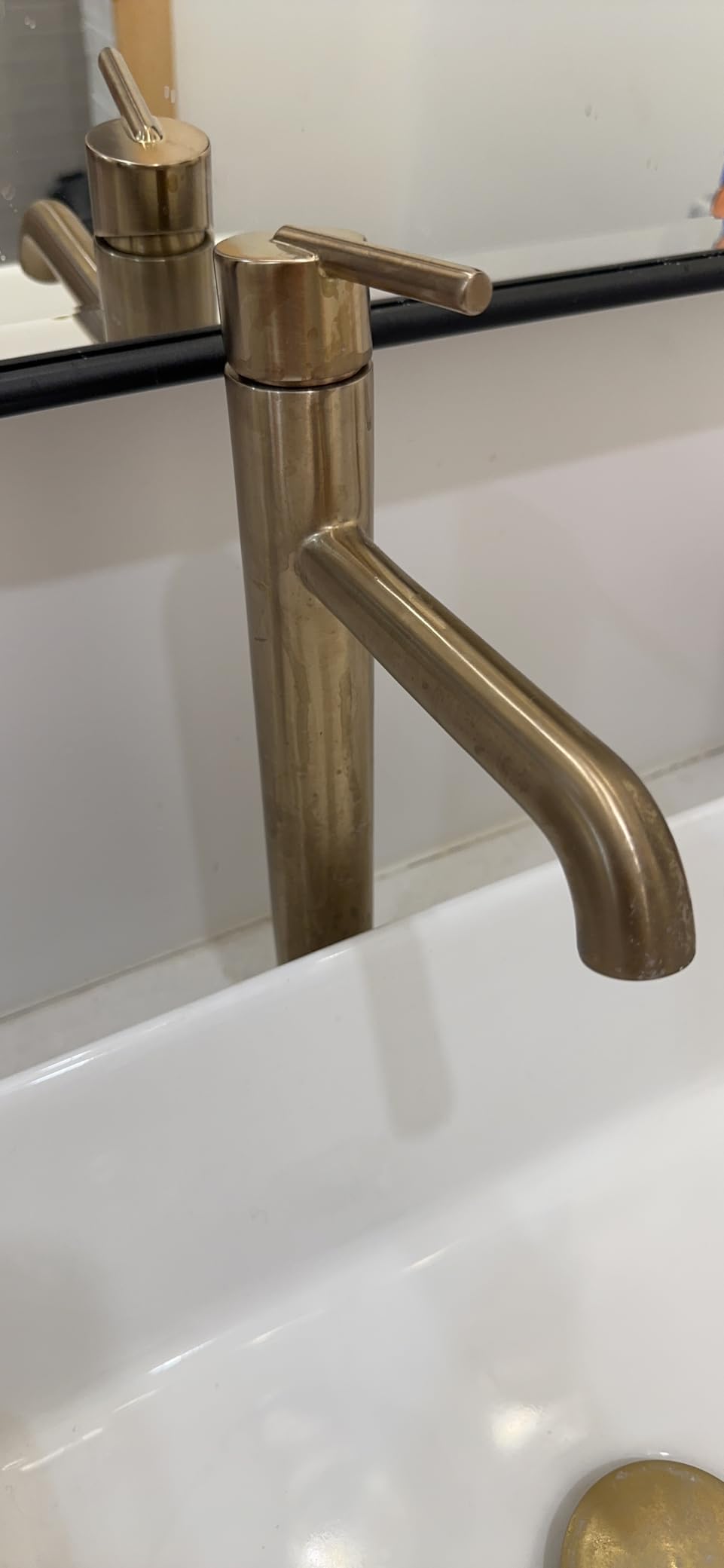 Delta Trinsic Vessel Sink Brushed Gold Bathroom Faucet 1 Hole, Single Hole Bathroom Sink Faucet for Vanity, Champagne Bronze 759-CZ-DST customer photo 2