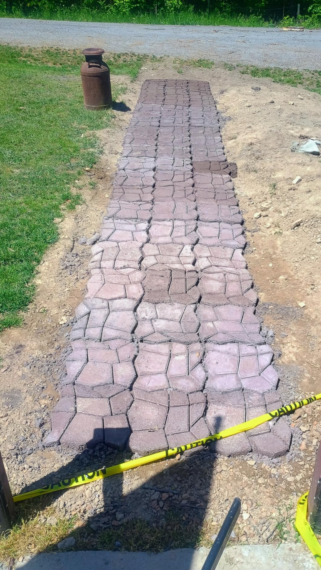 Walk Maker, Pathmate Stone Moldings Paving Pavement Concrete Molds Stepping Stone Paver Walk Way Mold for Patio, Lawn & Garden(Big Size:16.9 x 16.9 x 1.6 inch) customer photo 2