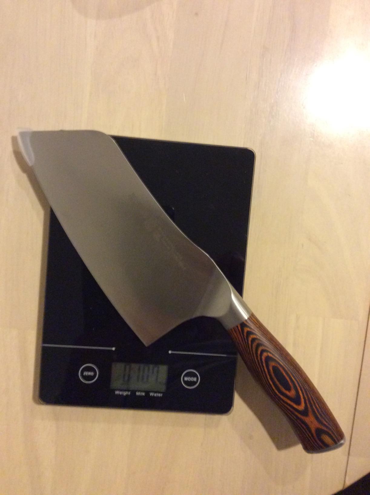 TUO Vegetable Cleaver Knife, Chinese Chef Knife 7 inch Meat Cleaver with Pakkawood Handle, Stainless Steel Butcher Chopper for Home Kitchen - Fiery Phoenix Series customer photo 2