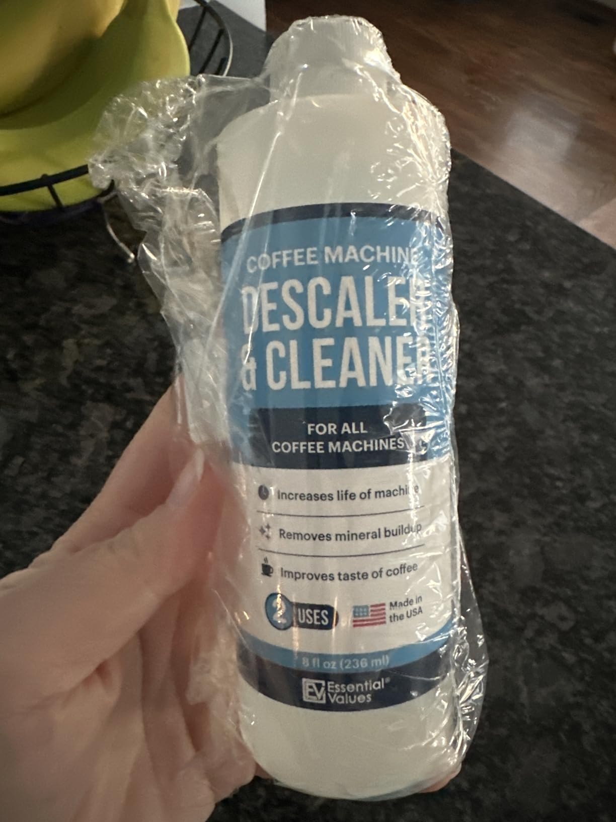 Essential Values Universal Descaling Solution, Made in the USA for Delonghi, Keurig, Breville, Nespresso (4 Uses) Coffee Machine Descaler Cleaner customer photo 1