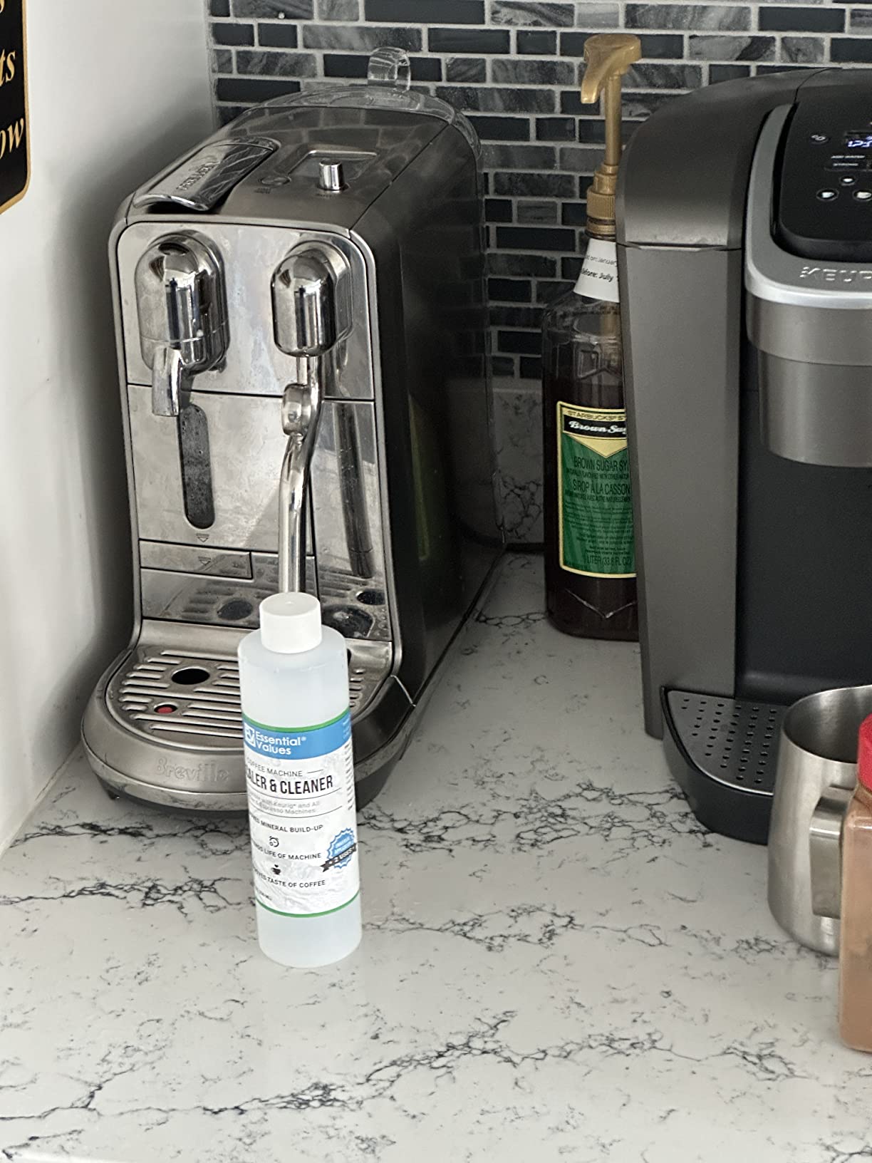 Essential Values Universal Descaling Solution, Made in the USA for Delonghi, Keurig, Breville, Nespresso (4 Uses) Coffee Machine Descaler Cleaner customer photo 2