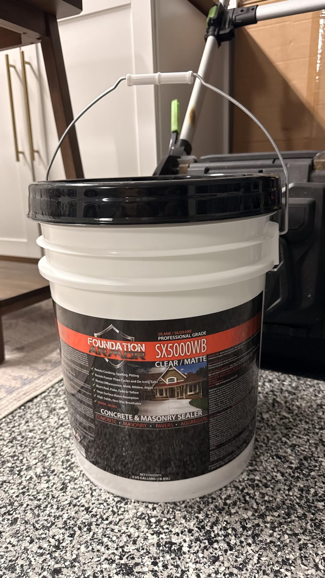 Armor SX5000 WB Natural-Look Penetrating Water-Based Silane Siloxane Concrete Sealer for Concrete, Brick, Pavers, and Natural Stone - 5 Gallon customer photo 2