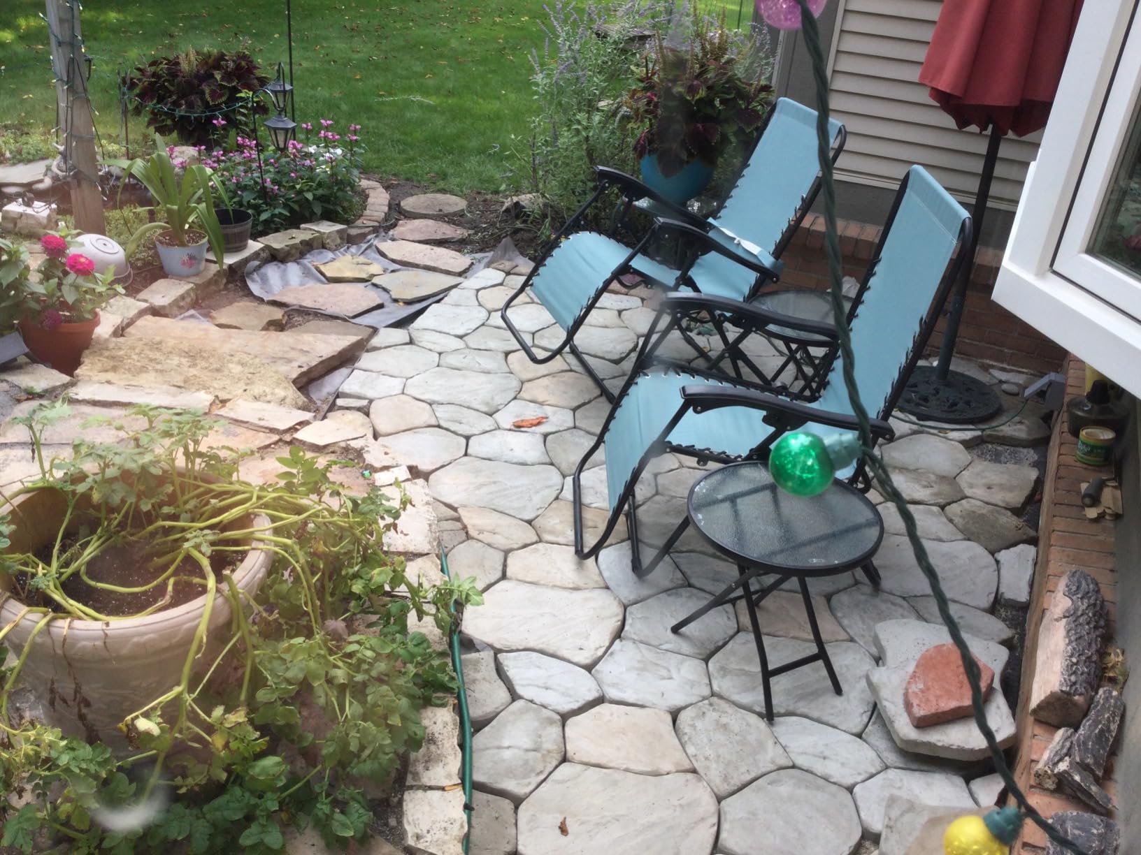 SvitMolds Concrete molds DIY Sold 6 pcs Plastic Moulds Flagstone Casting Concrete Paving Garden Paths Stone Patio Pavers for Garden Walkway #S34 customer photo 1