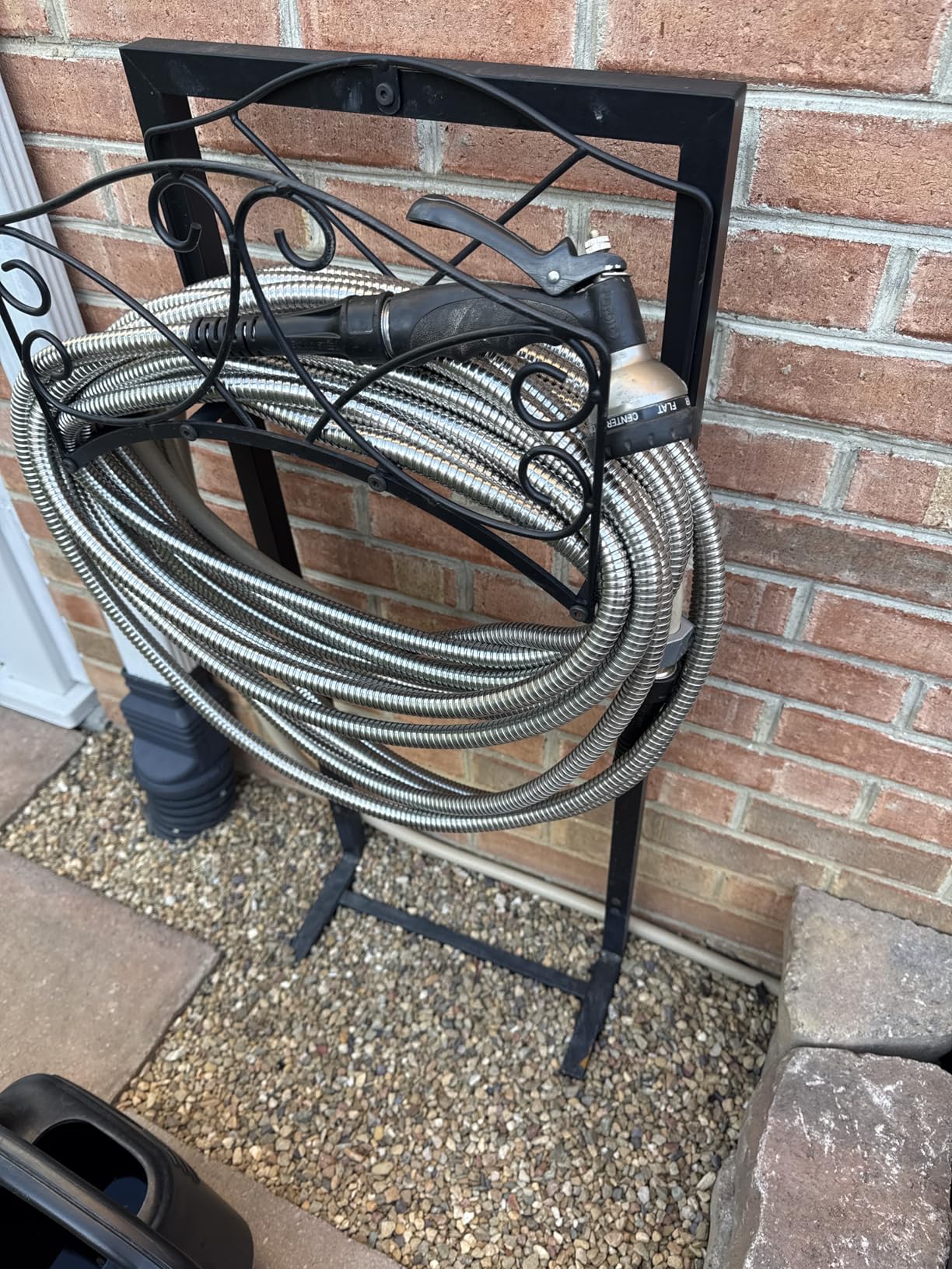 BIONIC STEEL 100 Ft Metal Garden Hose with Sprayer Nozzle | Non Kinking Design, Stainless Steel Heavy Duty Water Hose 100 Ft x 5/8 in. customer photo 2