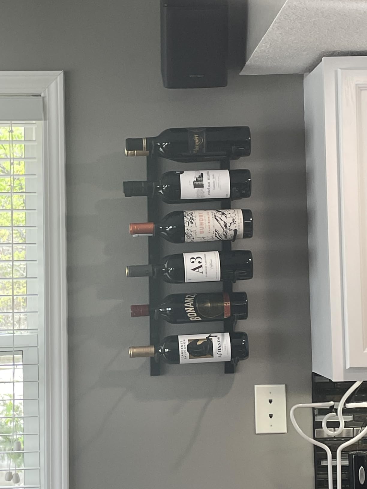 VintageView W Series Wine Rack 2 - Single Bottle Depth, Metal Wall Mounted Wine Rack - Modern, Easy Access Wine Storage - Space Saving Wine Rack with 6 Bottle Storage Capacity (Brushed Nickel) customer photo 1