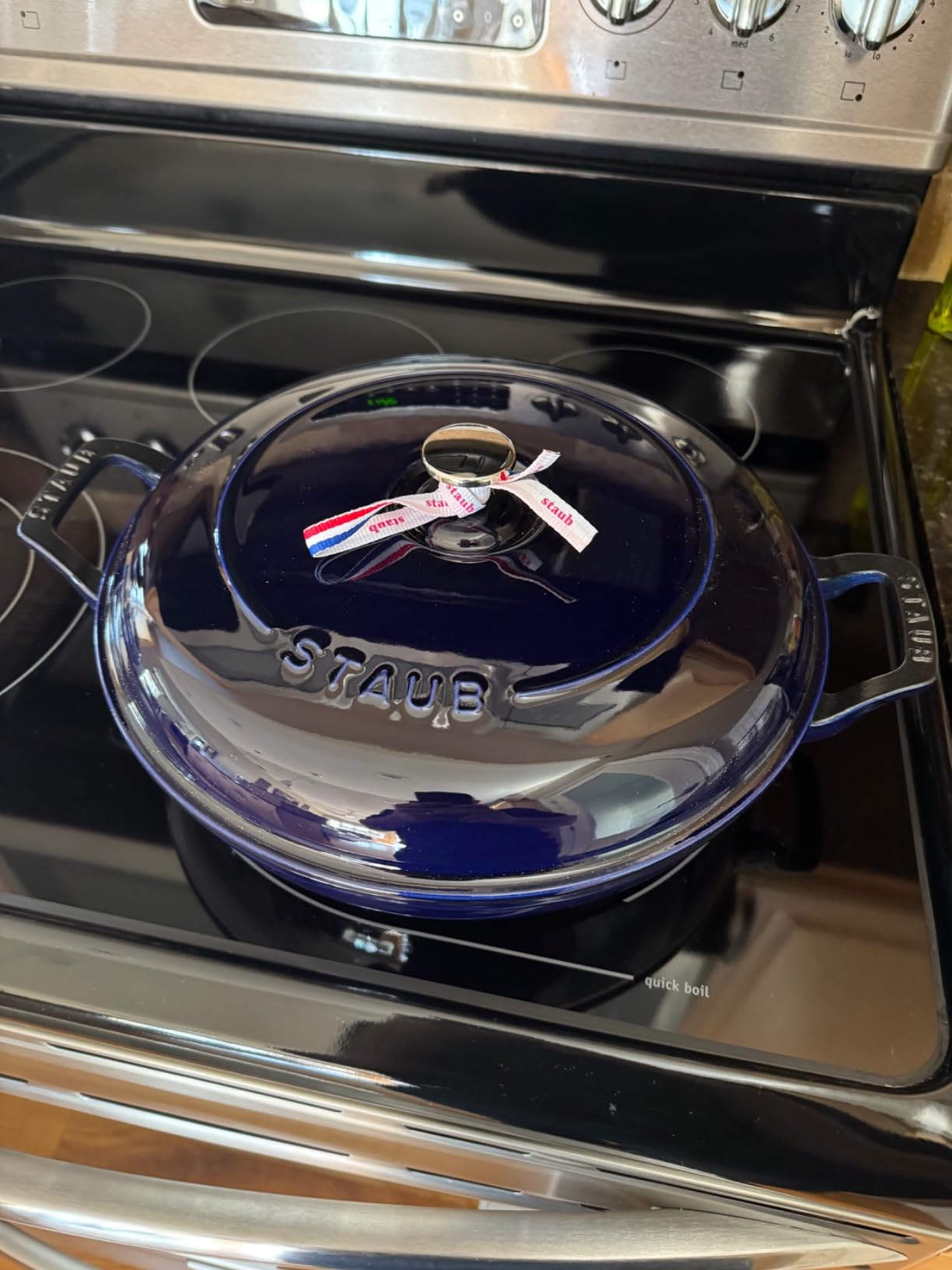 Staub Cast Iron Braiser, 3.75 Qt., Cherry customer photo 2
