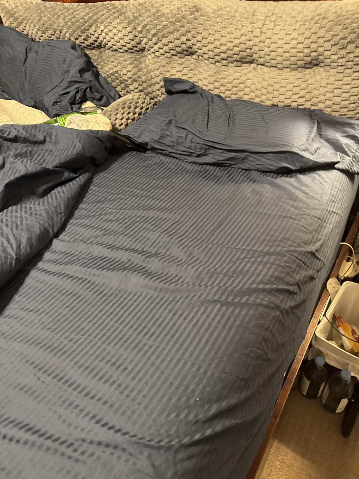 Feather & Stitch 500 TC King Size Bed Sheet Set, 100% Cotton Soft Breathable Bedsheets, 4 Piece 18