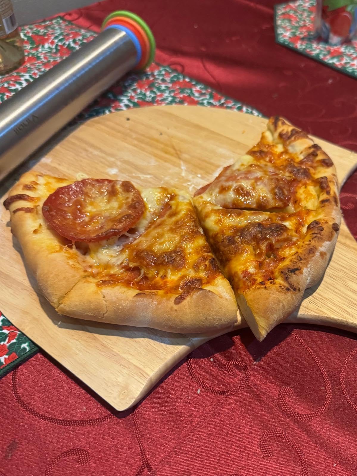 HANS GRILL PIZZA STONE | Rectangular Pizza Stone For Oven Baking & BBQ Grilling With Free Wooden Peel | Extra Large 15 x 12
