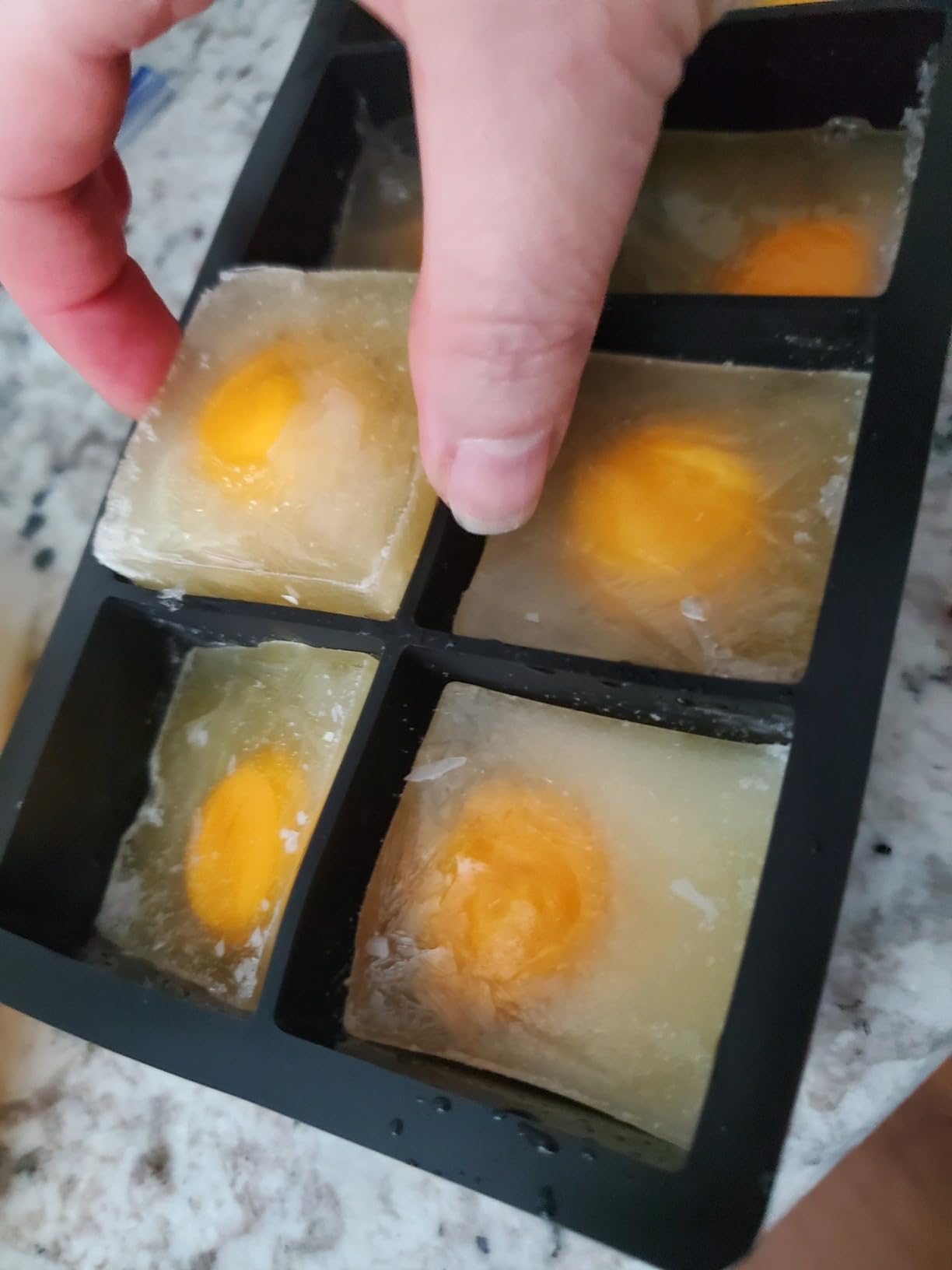 Ice Cube Molds - 2-Pack Silicone Trays for 8 Large Square Cubes - Slow-Melt Ice for Whiskey, Cocktails, Coffee & More customer photo 2