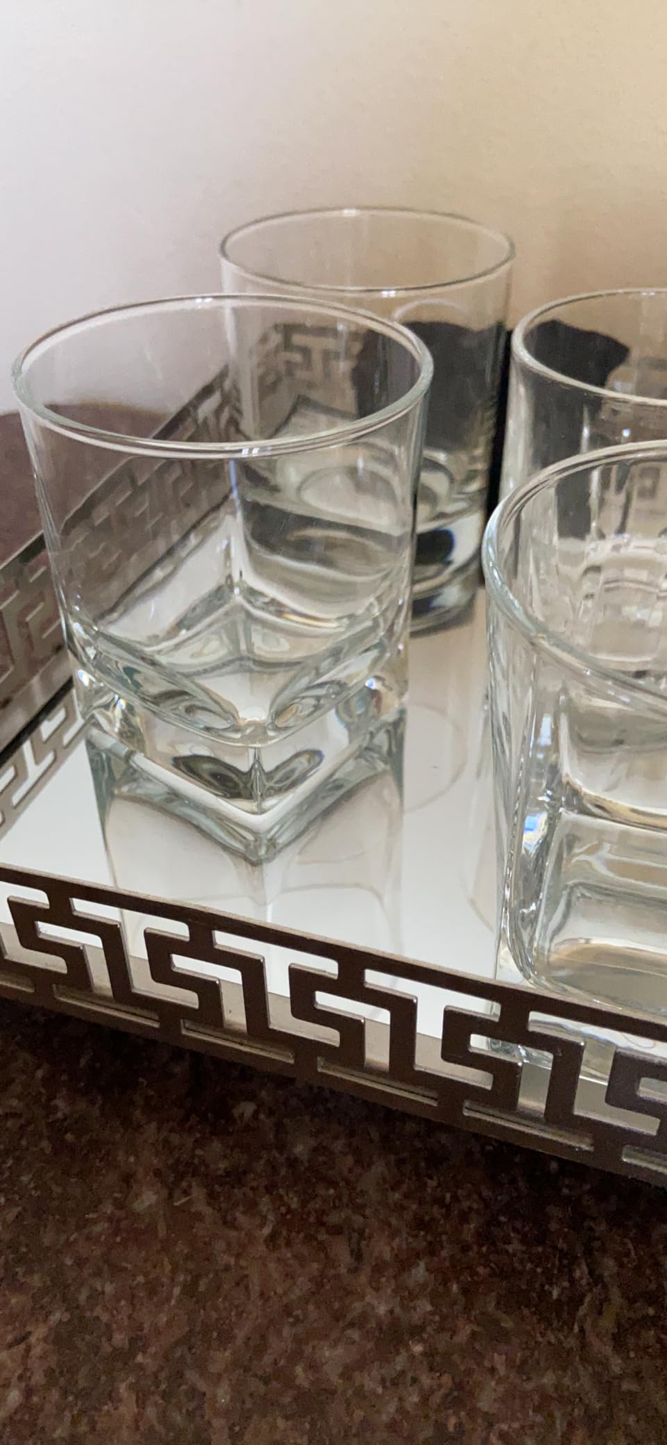 Double Old Fashioned Whiskey Glass (Set of 4) with Granite Chilling Stones - 10 oz Heavy Base Rocks Barware Glasses for Scotch, Bourbon and Cocktail Drinks customer photo 2