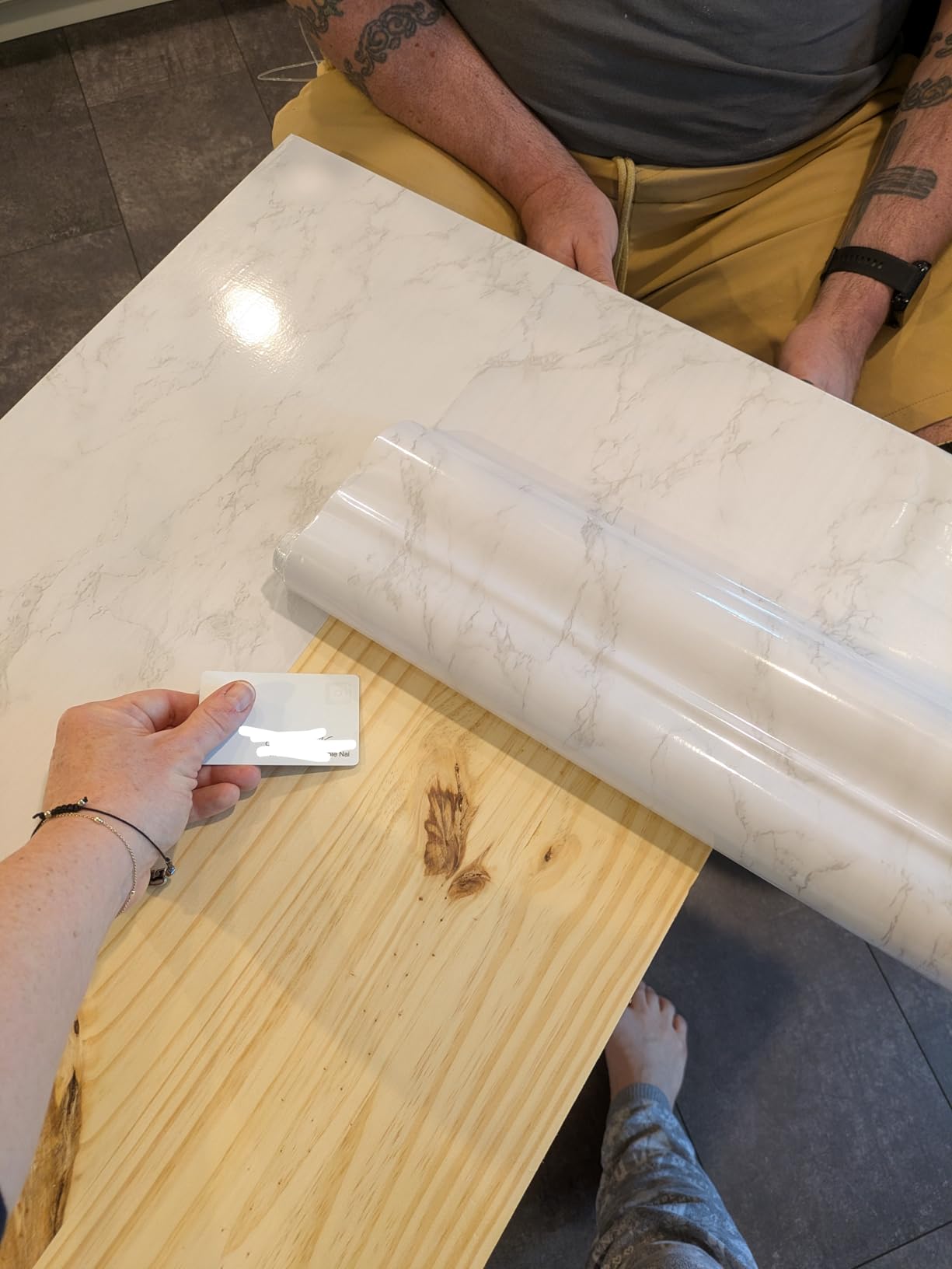 Marble Peel and Stick Wallpaper Granite Wall Paper for Old Furniture Self Adhesive and Removable 17.7 inch x 78.7 inch Marble Contact Paper customer photo 1