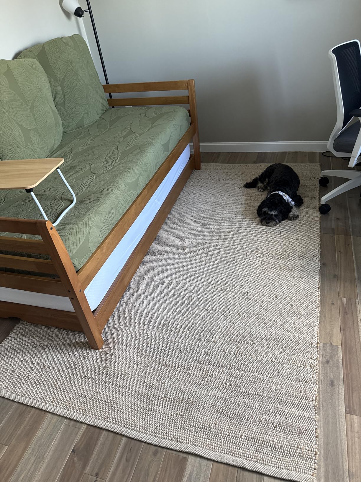 nuLOOM 5x8 Elfriede Jute & Cotton Hand Woven Area Rug, Natural, Solid Rustic Farmhouse Style, Weaved Design, Natural Fiber customer photo 2