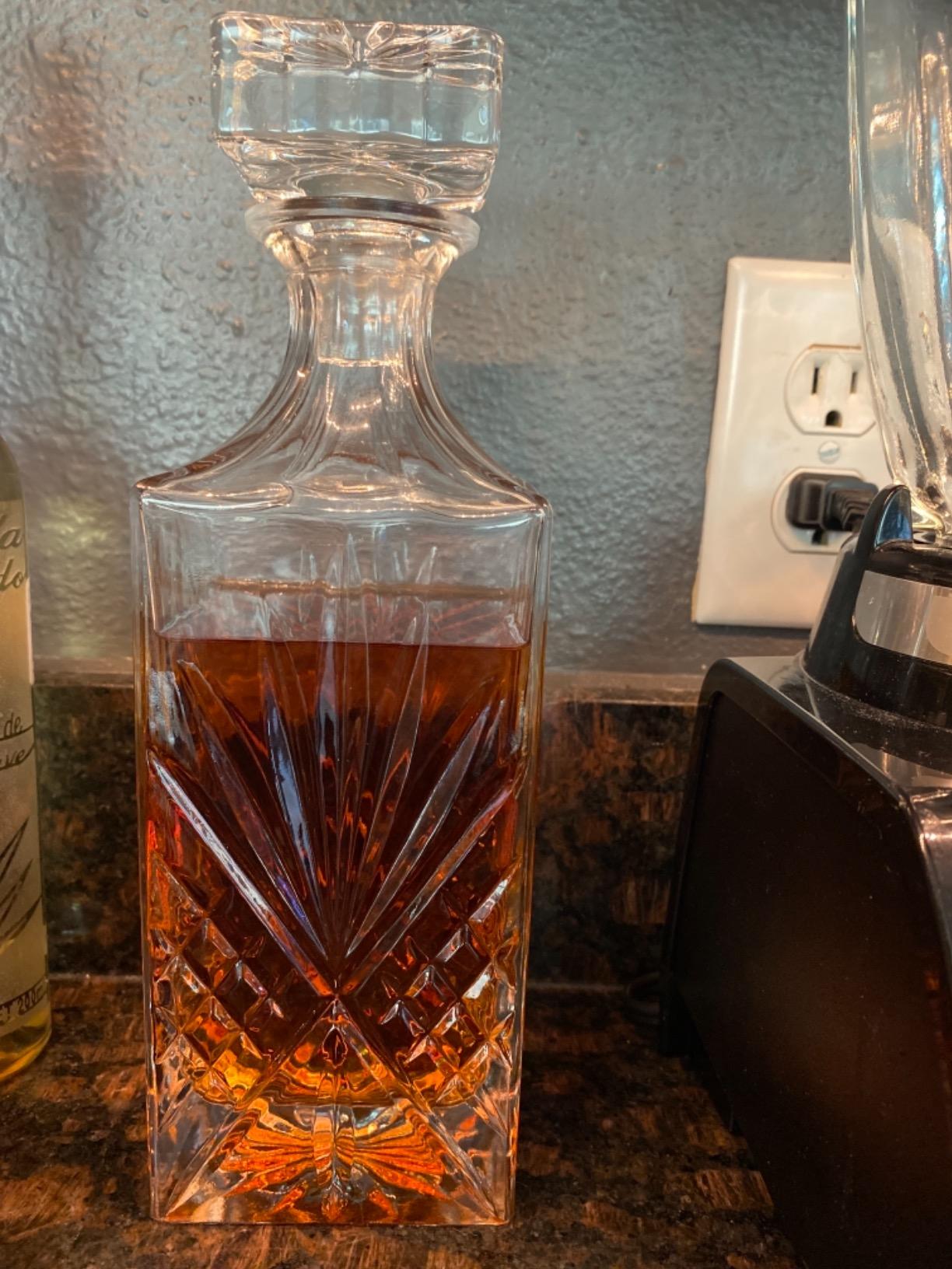Whiskey Decanter for Scotch, Liquor, Vodka, Wine or Bourbon - Irish Cut 750ml customer photo 2