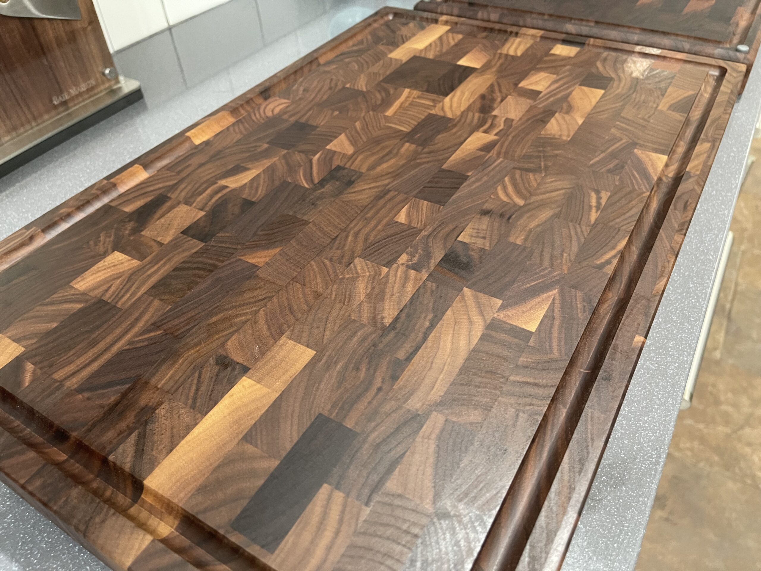 Walnut Wood Cutting Board for Kitchen, Reversible Wooden Cutting Board With Juice Grooves - Chopping Board, Charcuterie Serving Tray Made in USA (Walnut, 17x11x0.75) customer photo 2