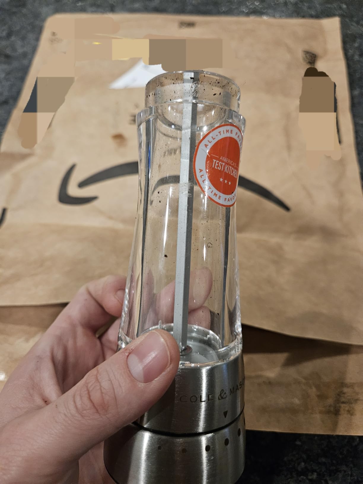 Cole & Mason Derwent Pepper Mill - Refillable Pepper Grinder with Gourmet Precision Mechanisms - Forest Wood customer photo 1