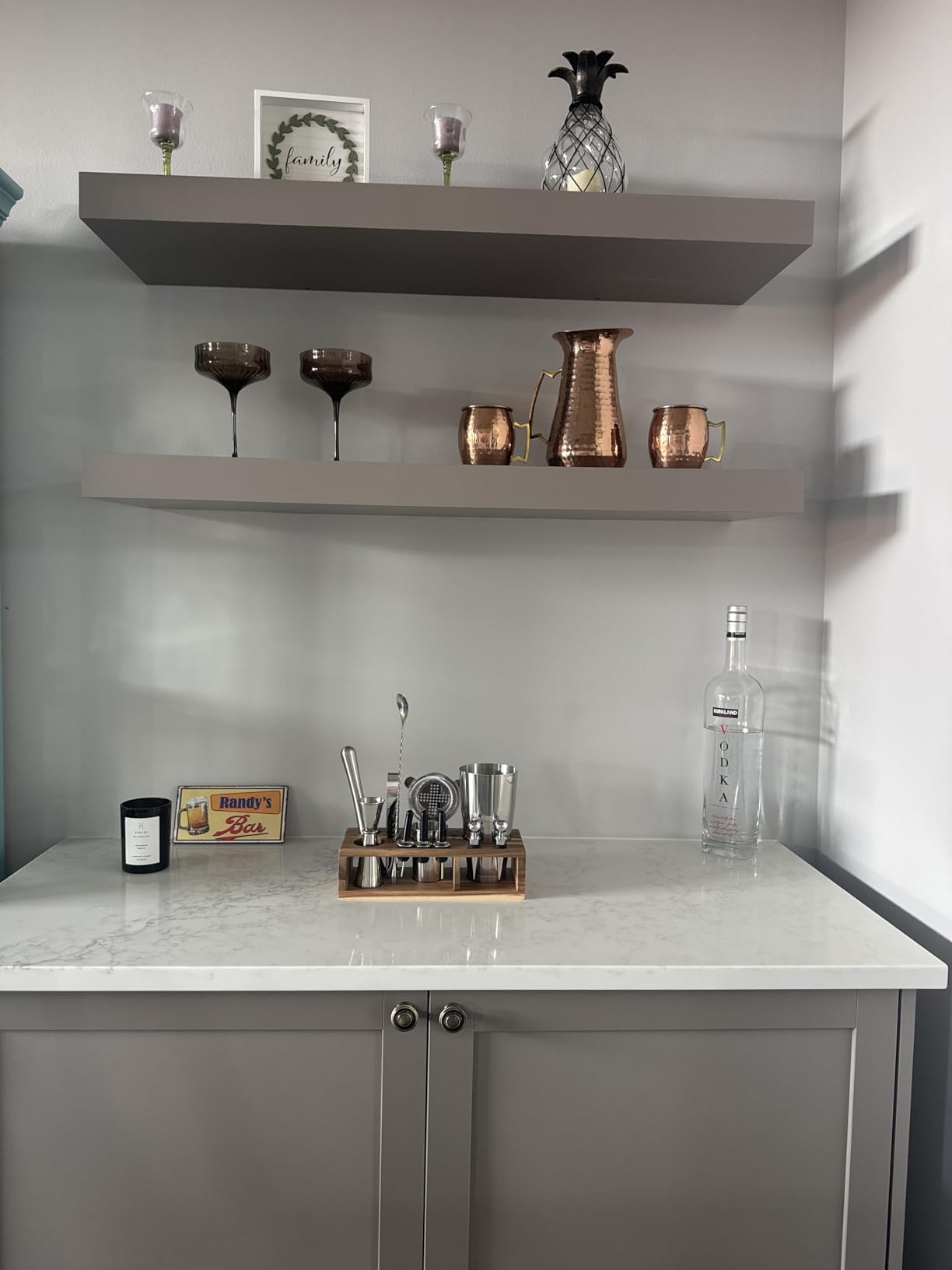 Barillio Bartender Kit - Stainless-Steel Cocktail Shaker Set w/Bamboo Stand - Mixology Bar Tools w/Drink Shaker, Mixer Spoon & Muddler for Cocktails - Home Bar Accessories - 23-Pc Bar Set - Silver customer photo 1