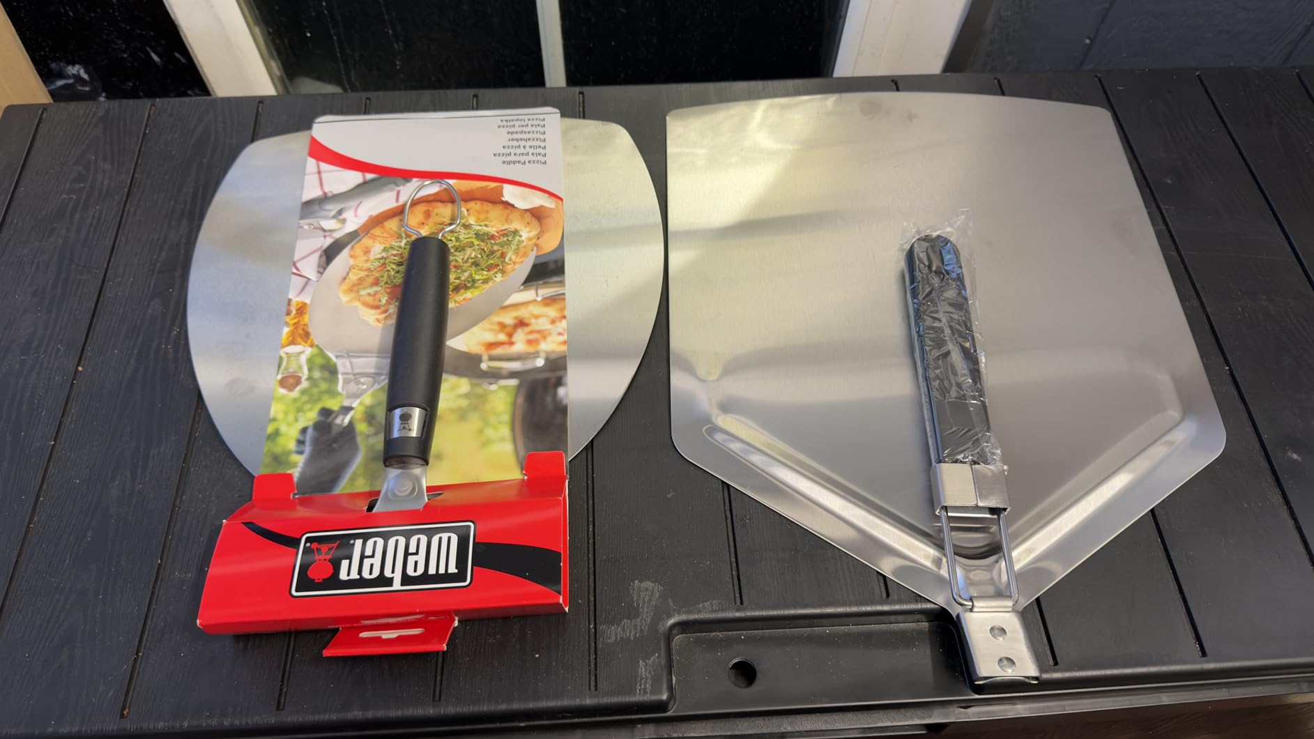 Checkered Chef Pizza Peel - Extra Large, Stainless Steel Metal Pizza Paddle with Folding Handle, Outdoor Pizza Oven Accessories - 13 Inch x 15 Inch customer photo 1