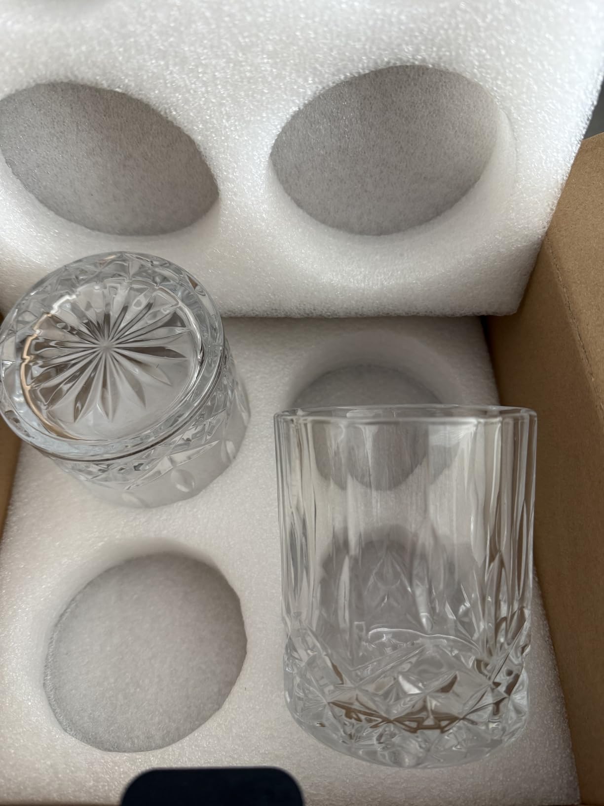 GLASKEY 12 oz Storm Japanese Whiskey Glasses Set of 4, Unique Cognac Glasses, Heavy Thick Bottom Bar Glass for Scotch Bourbon Rum Gin Water Cocktail, Gifts Men Gifts Ideas customer photo 1