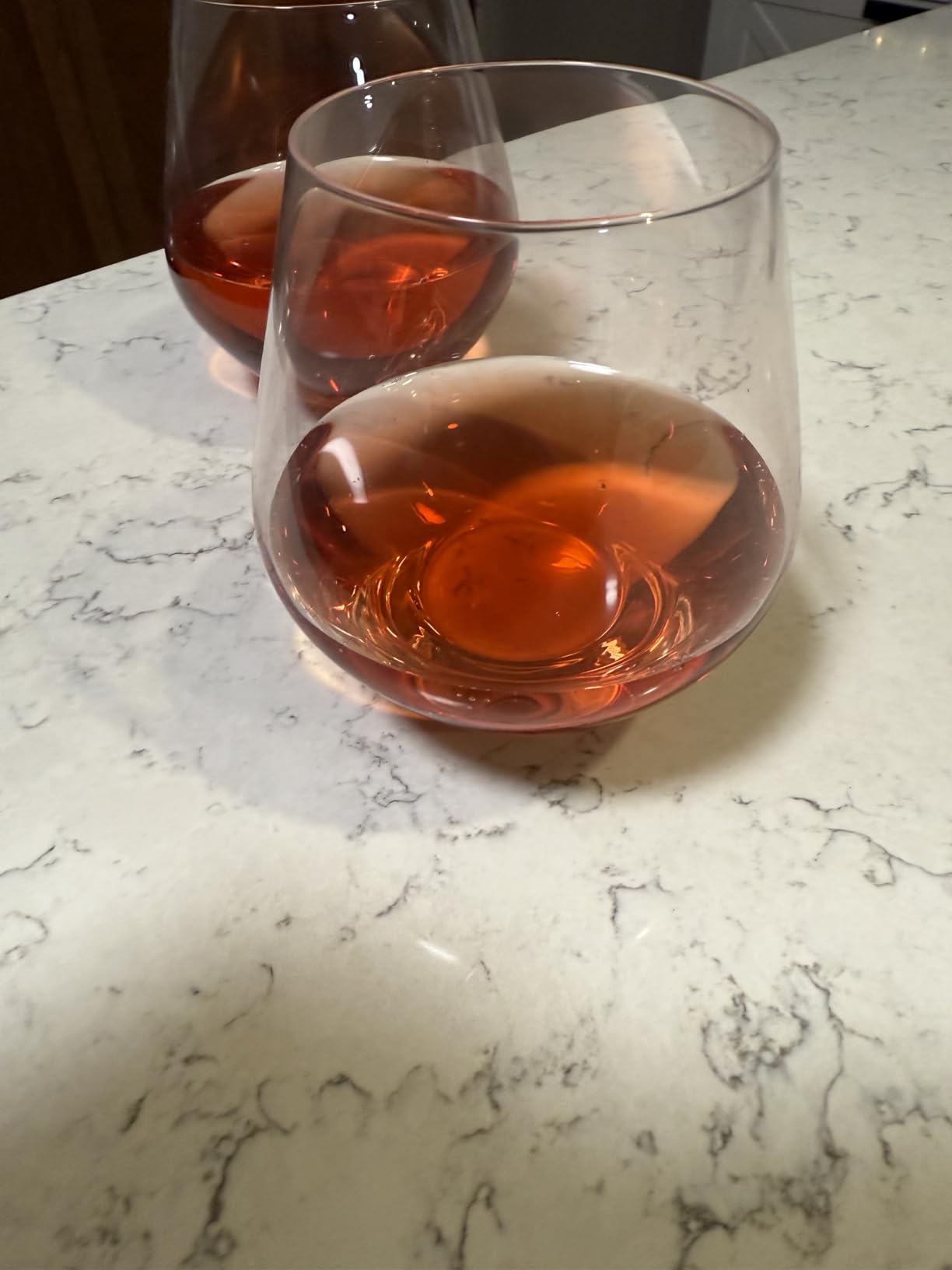Godinger Wine Glasses, Stemless Wine Glasses, Red Wine Drinking Glasses, Stemless Wine Glass - 17oz, Set of 4 - Made in Europe customer photo 1