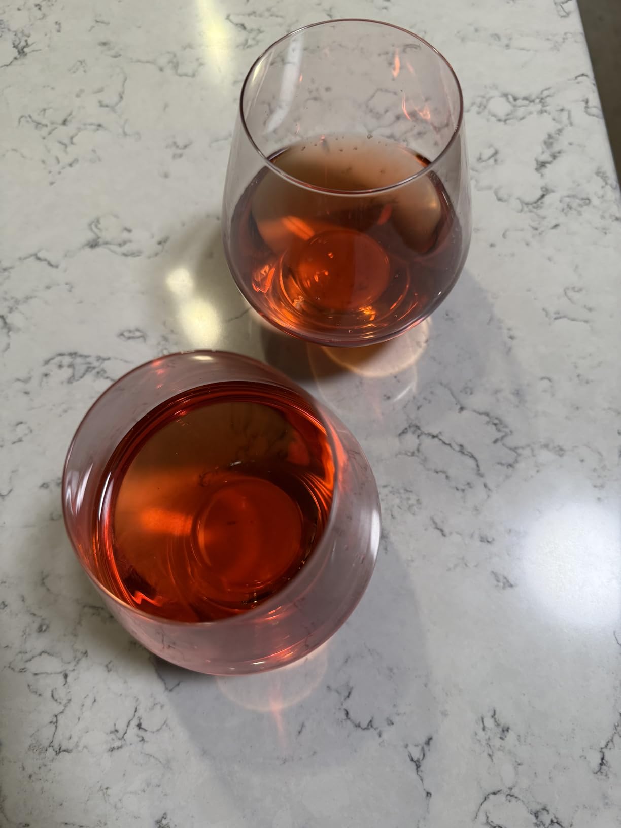 Godinger Wine Glasses, Stemless Wine Glasses, Red Wine Drinking Glasses, Stemless Wine Glass - 17oz, Set of 4 - Made in Europe customer photo 2