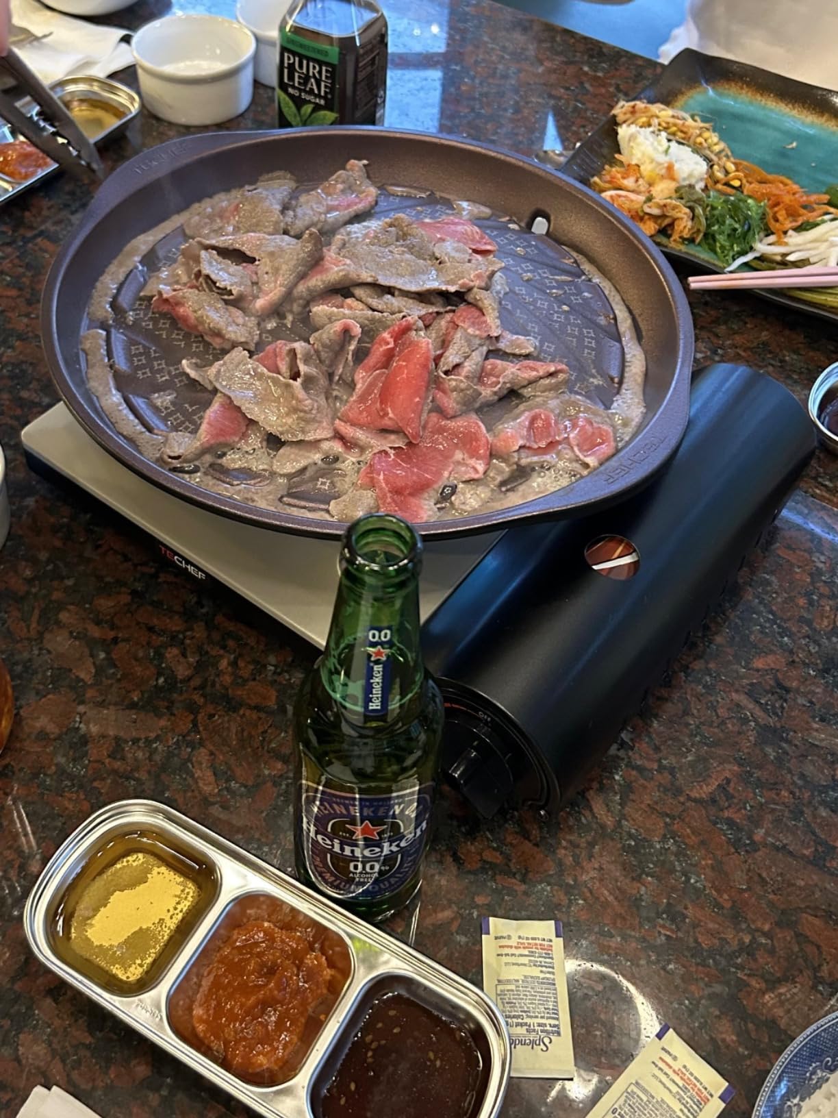TECHEF Stovetop Korean BBQ Non-Stick Grill Pan with Agni Portable Gas Stove Burner, Made in Korea customer photo 2