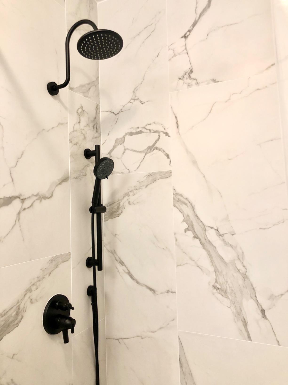 KES Rain Shower Head 8-Inch with Swivel Ball Joint Rainfall Shower System - Contemporary Style SUS304 Stainless Steel Black (J203S8-BK) customer photo 1